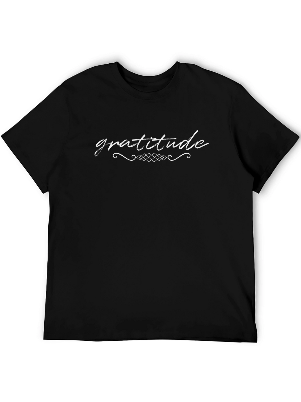 Gratitude Graphic Tee - Black Cotton T-Shirt