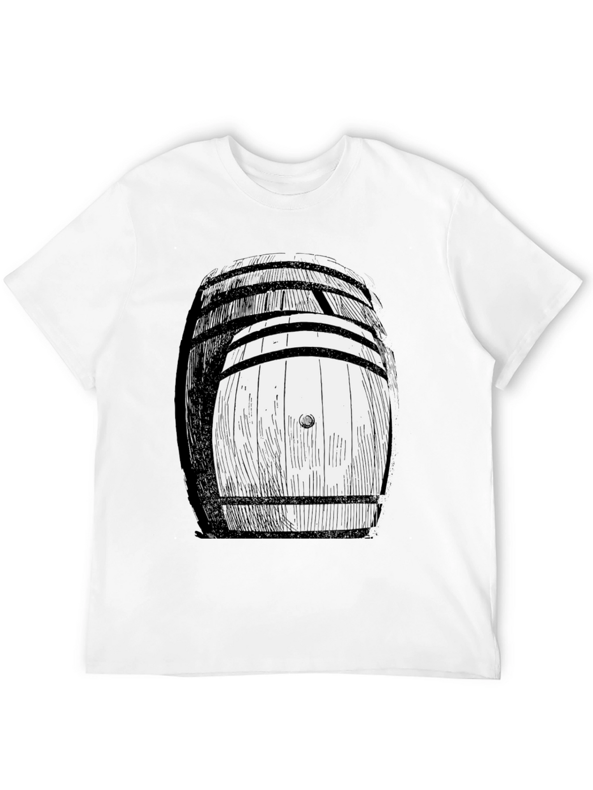 Barrel Graphic Tee - Black Cotton Blend T-Shirt