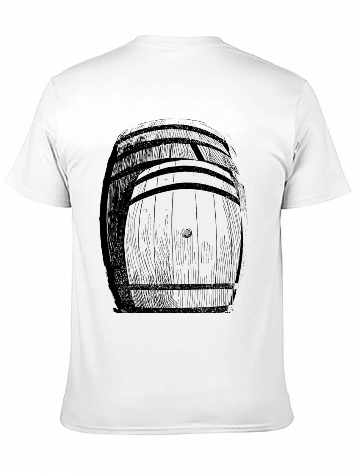 Barrel Graphic Tee - Black Cotton Blend T-Shirt