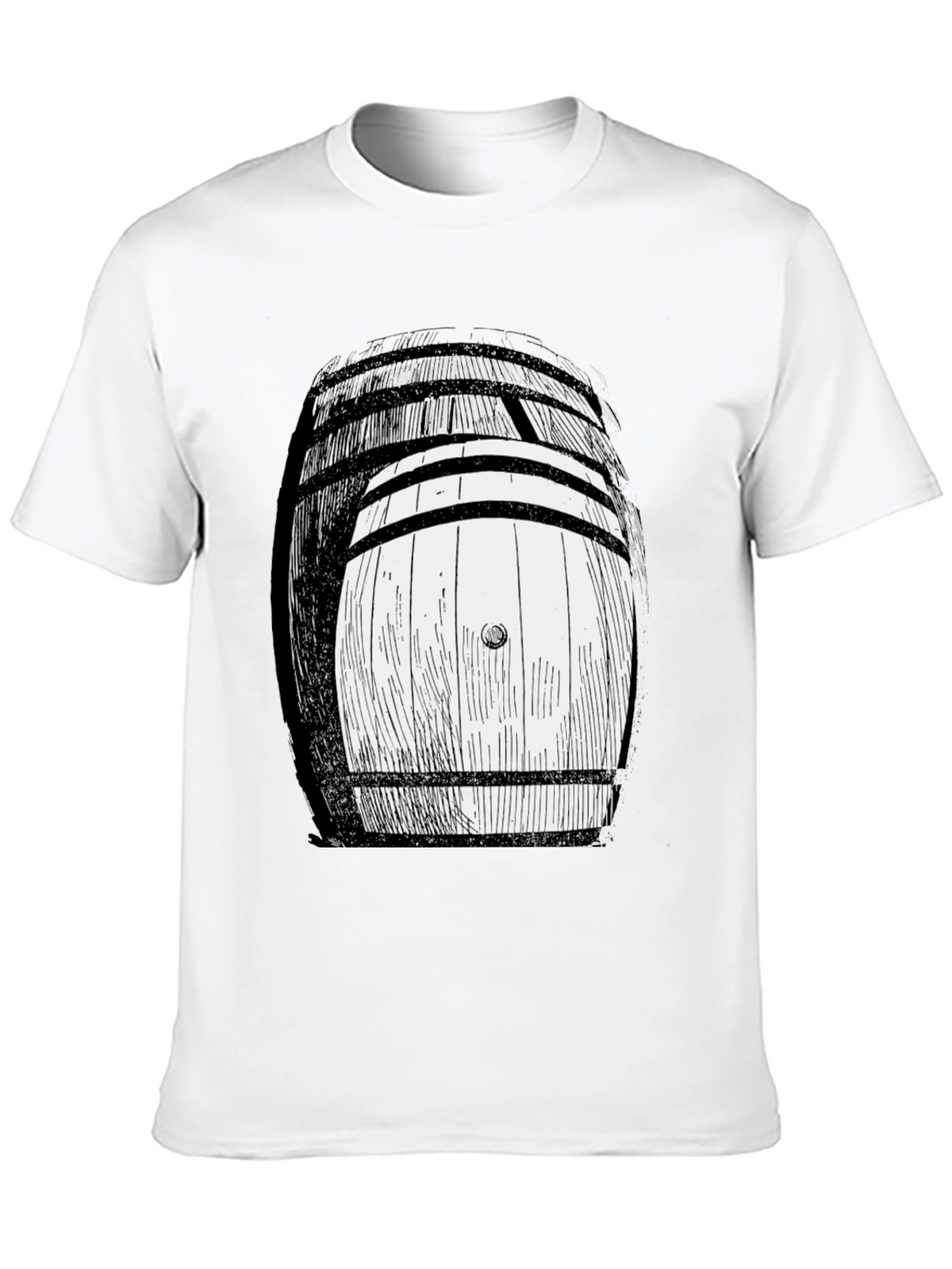 Barrel Graphic Tee - Black Cotton Blend T-Shirt