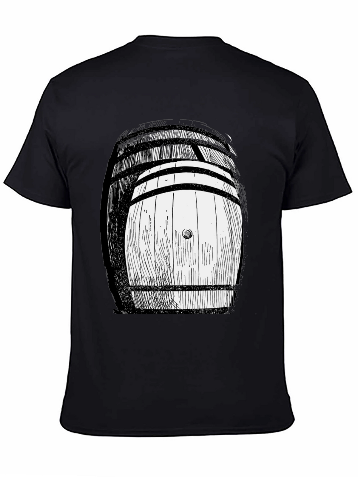 Barrel Graphic Tee - Black Cotton Blend T-Shirt