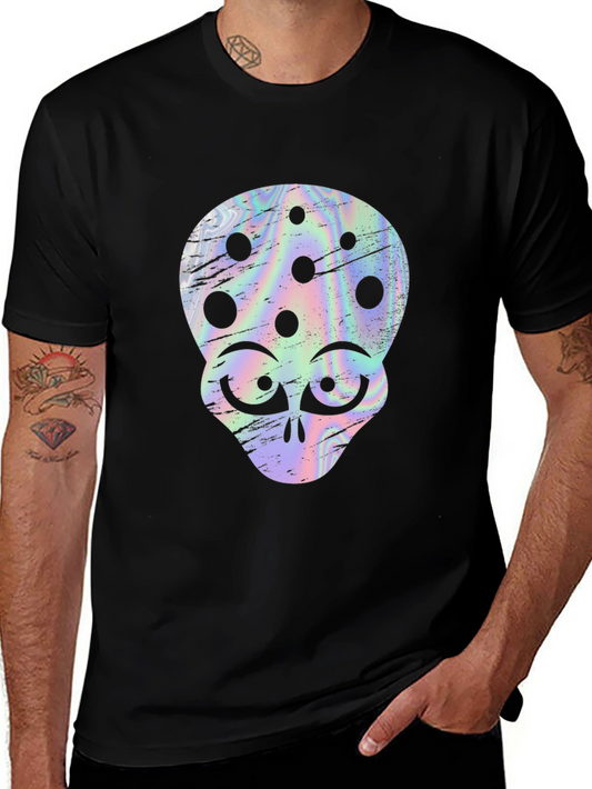 Retro Alien Head Graphic T-Shirt