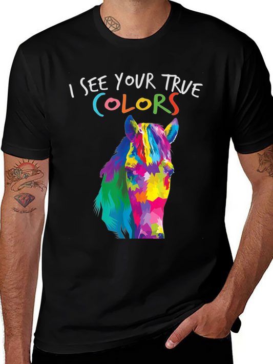 Colorful Horse Graphic Tee - I See Your True Colors