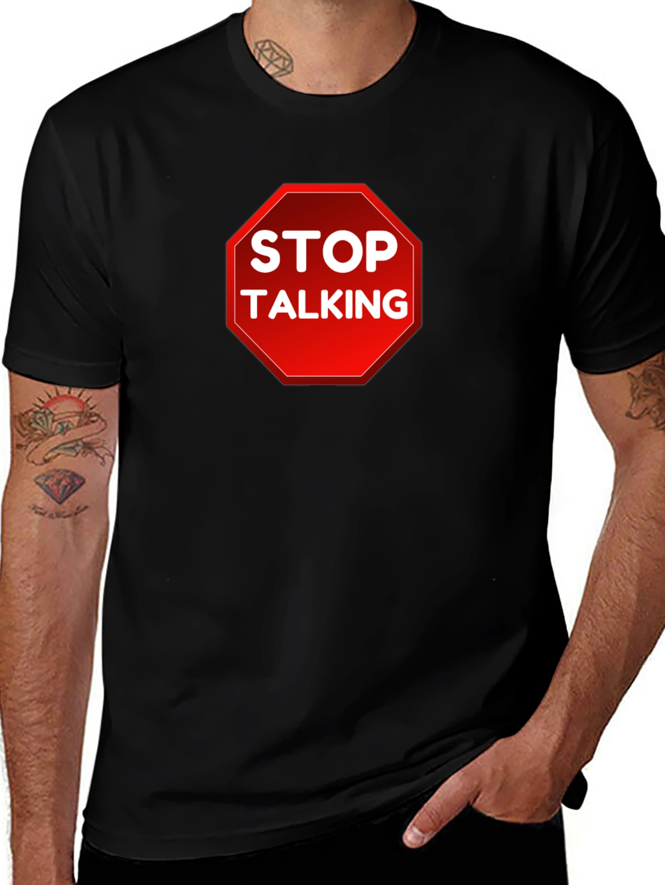 Stop Talking T-Shirt - Funny Sarcastic Tee