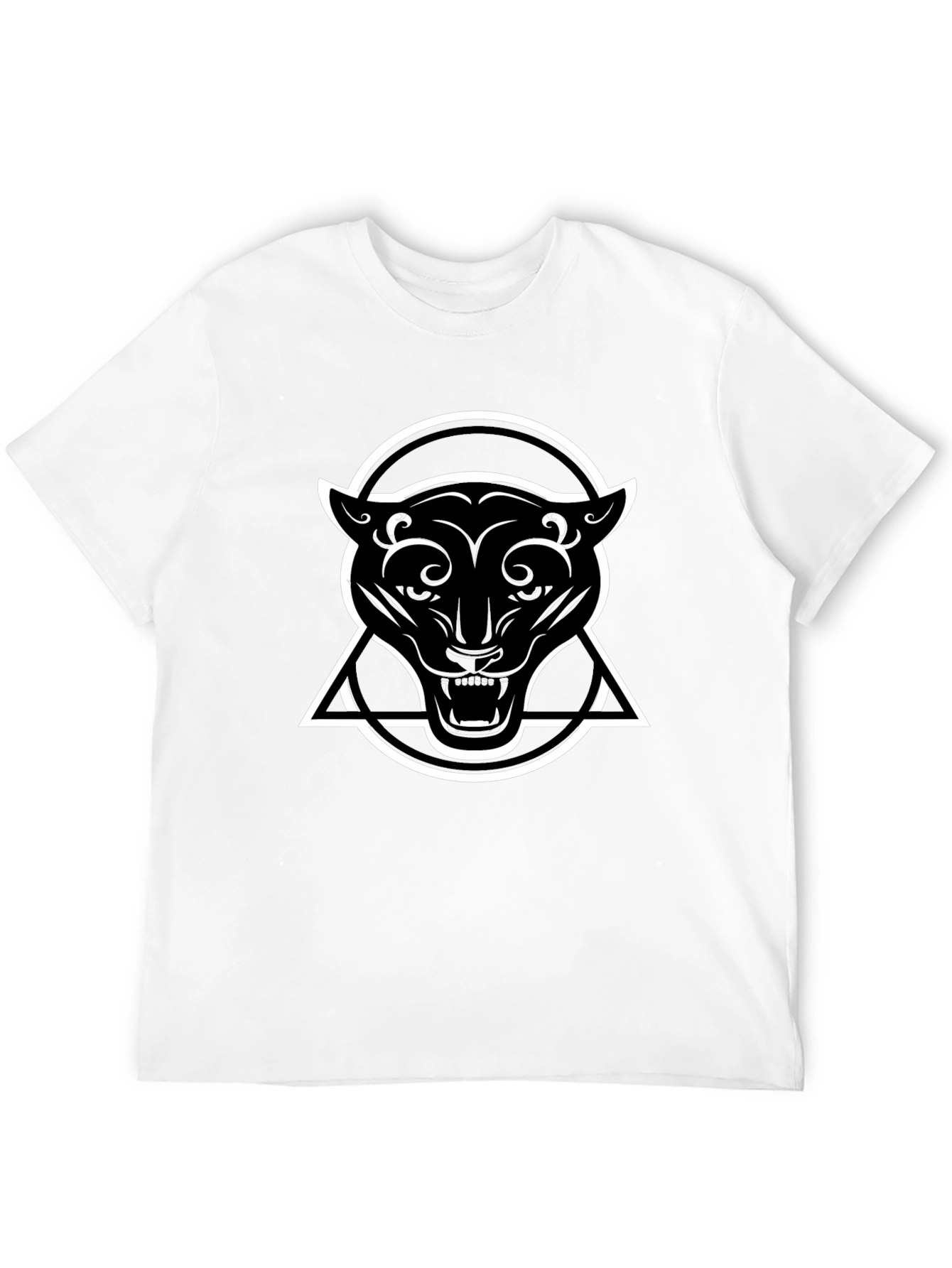 Black Panther Graphic Tee - Circle Triangle Design