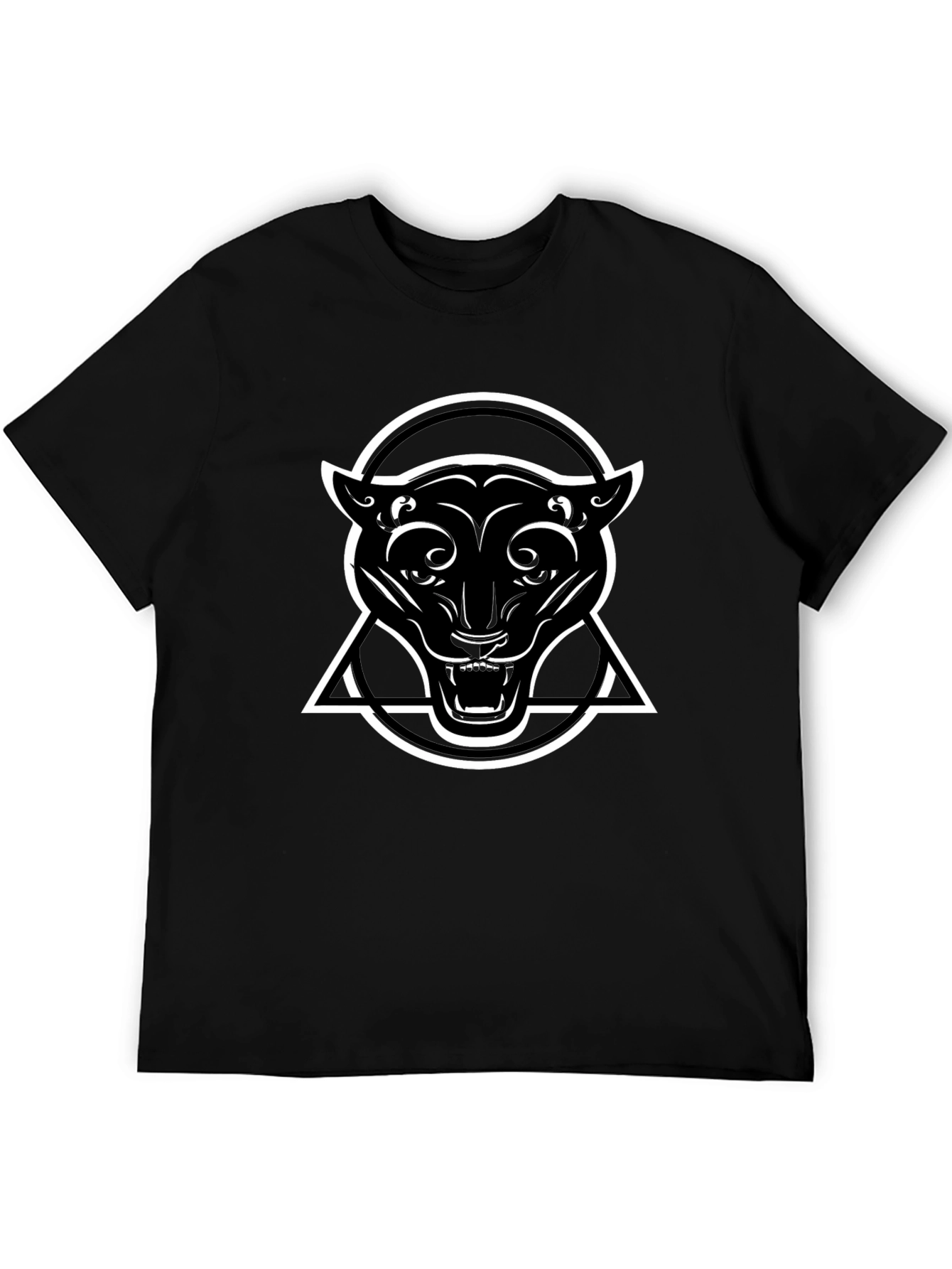 Black Panther Graphic Tee - Circle Triangle Design