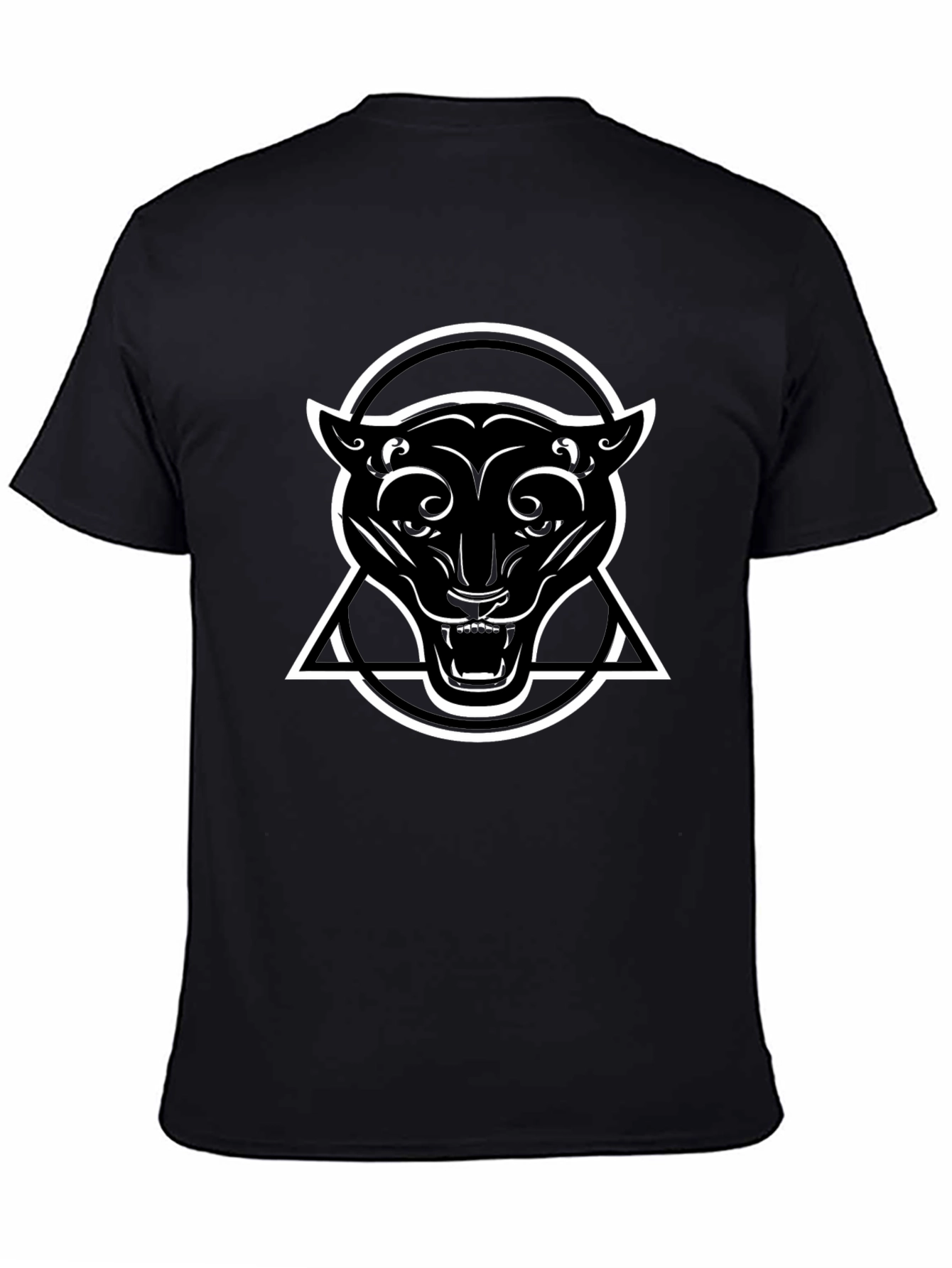 Black Panther Graphic Tee - Circle Triangle Design