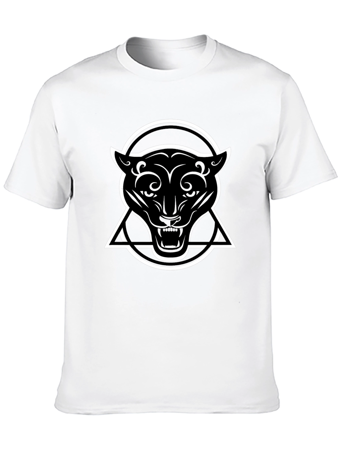Black Panther Graphic Tee - Circle Triangle Design