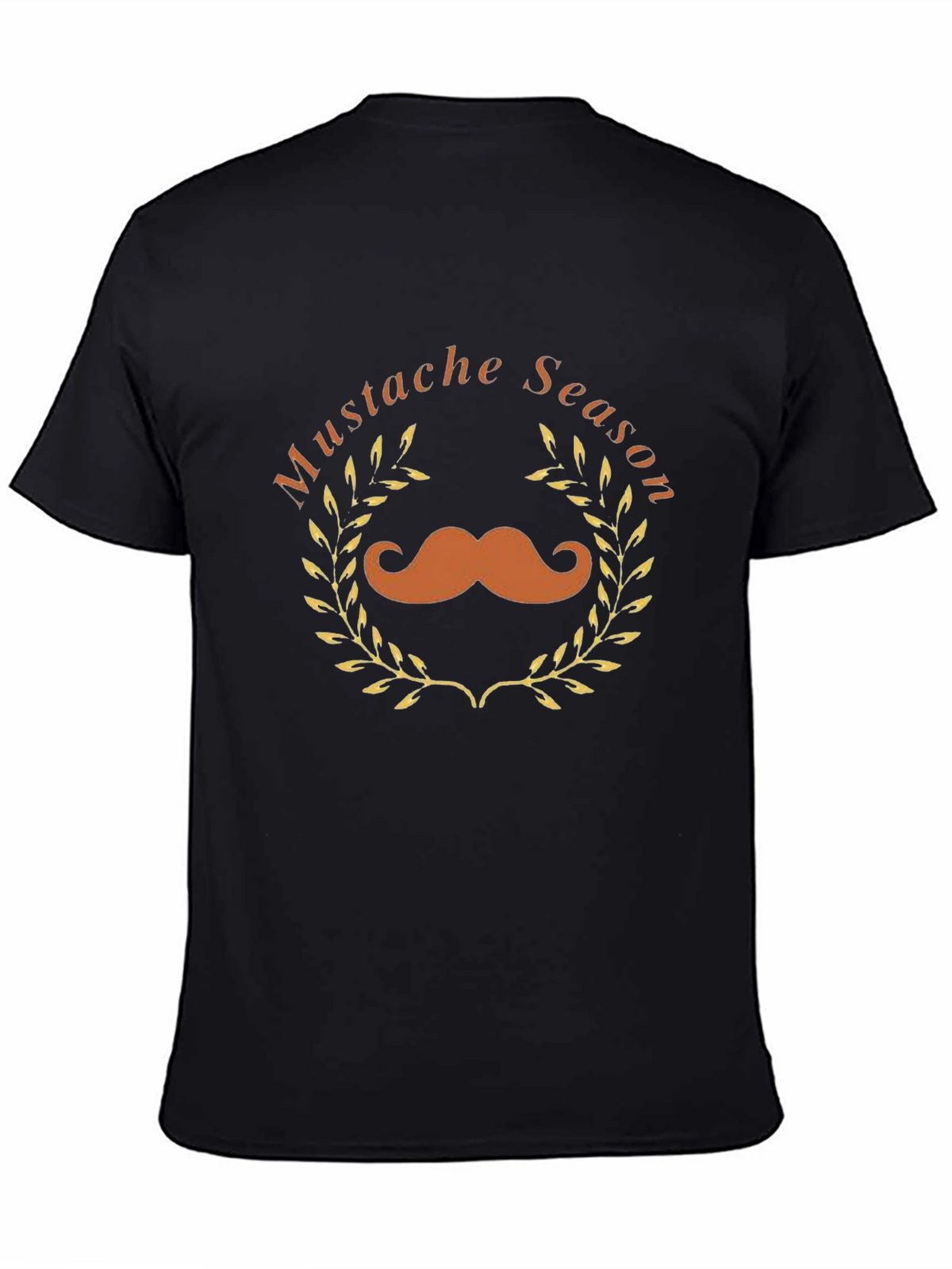 Mustache Season Graphic Tee - Black