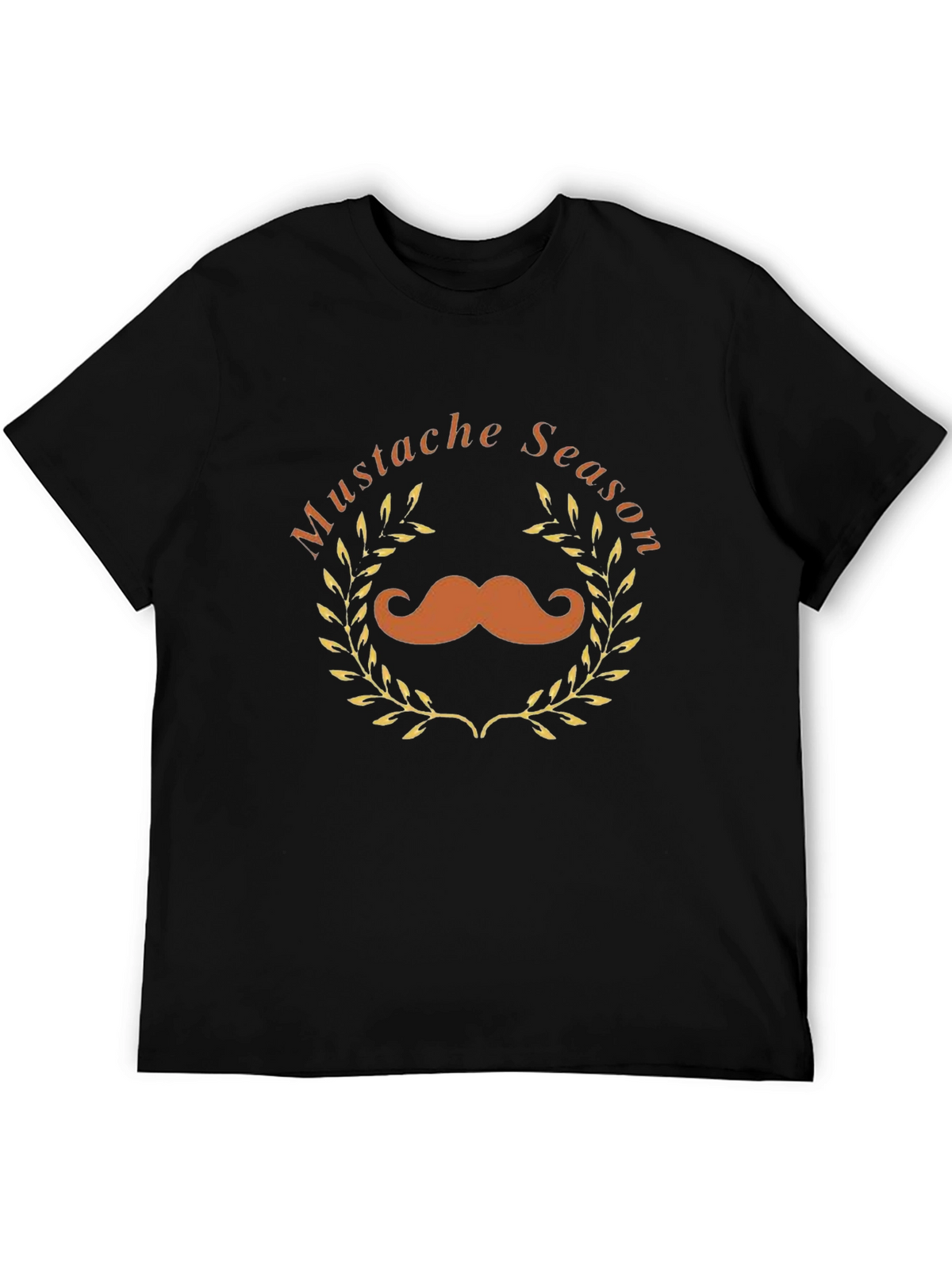 Mustache Season Graphic Tee - Black