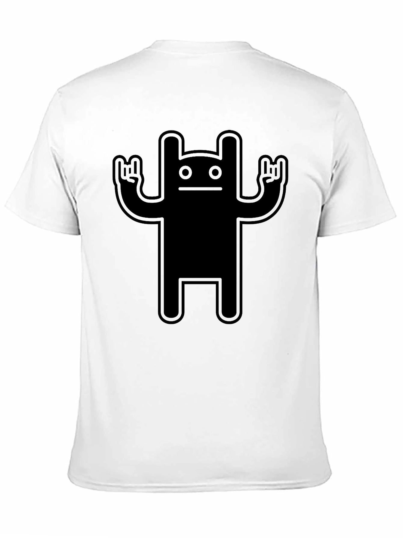 Cool Black T-Shirt with Rock On Monster Graphic