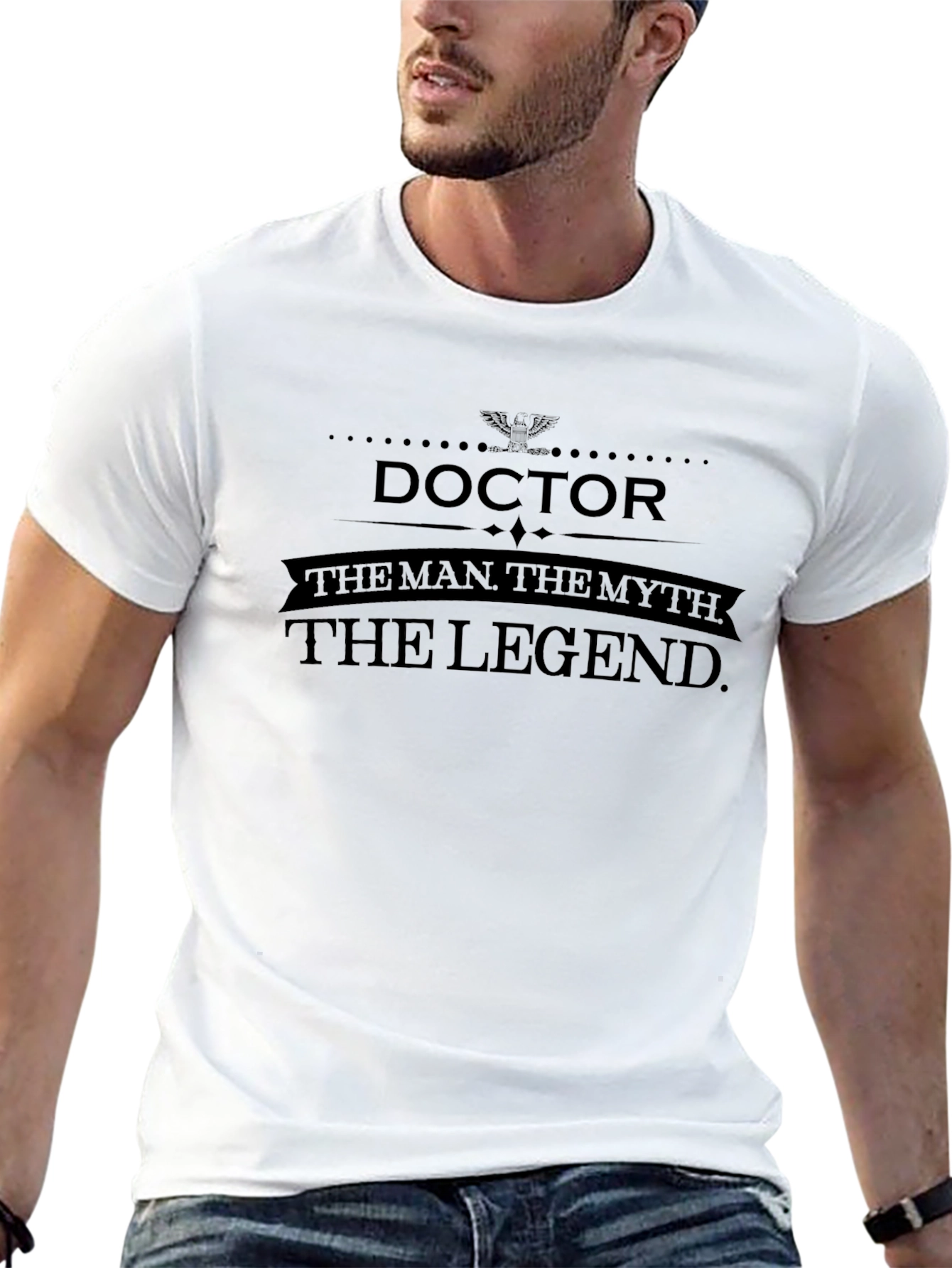 Doctor The Man Myth Legend Black T-Shirt