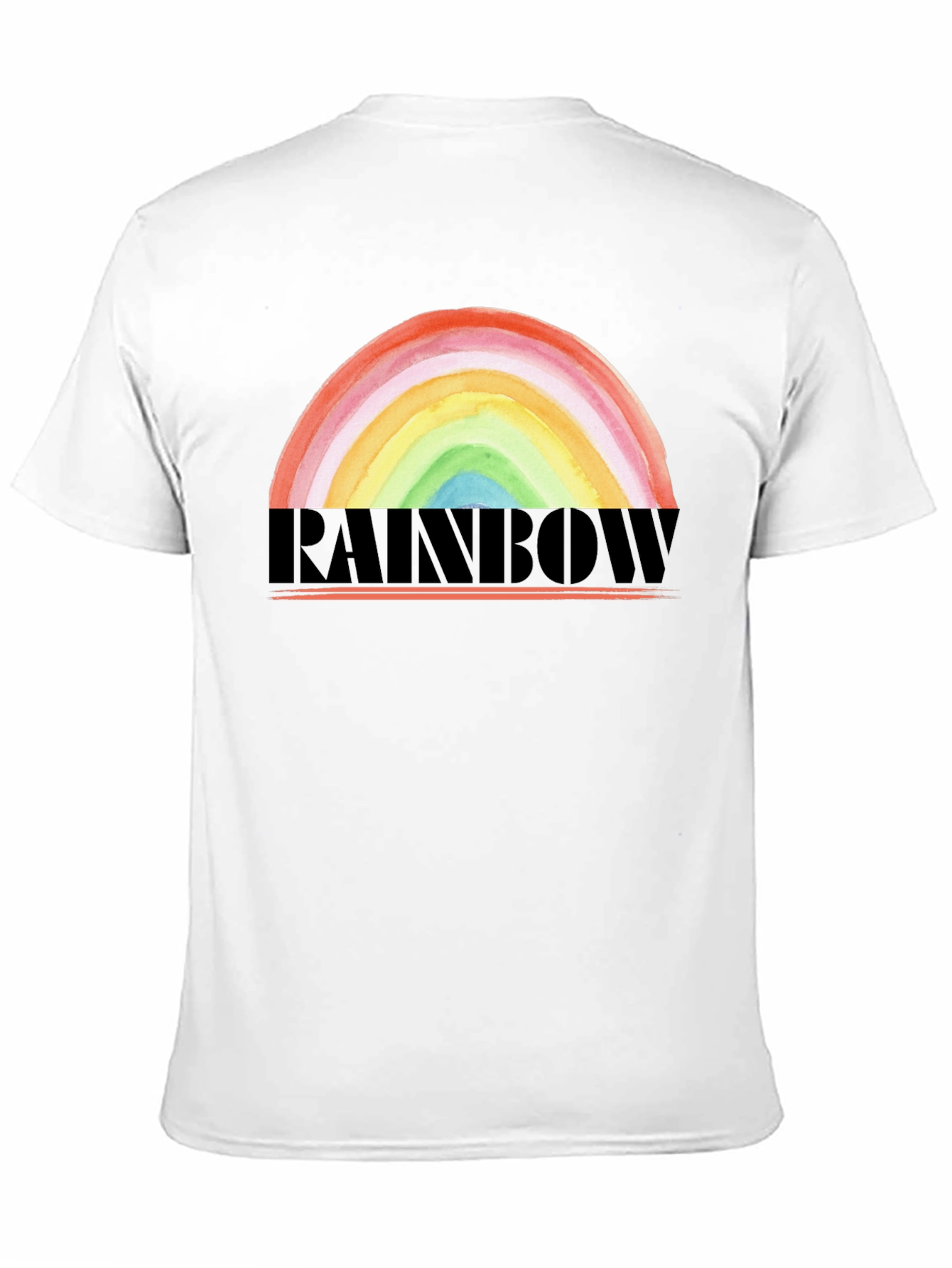Rainbow Graphic T-Shirt - Black Cotton Tee