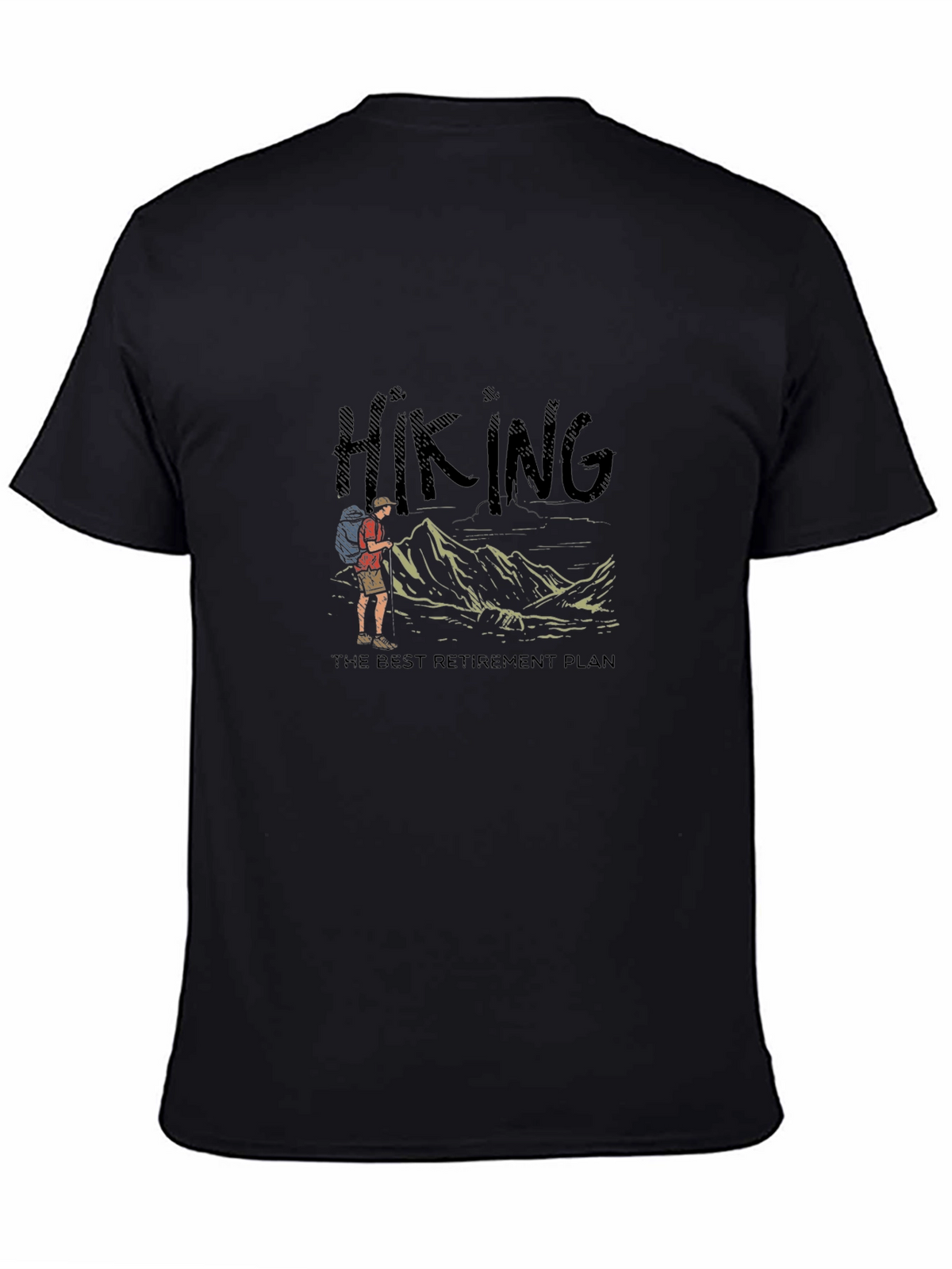 Hiking Retirement Plan Black T-Shirt