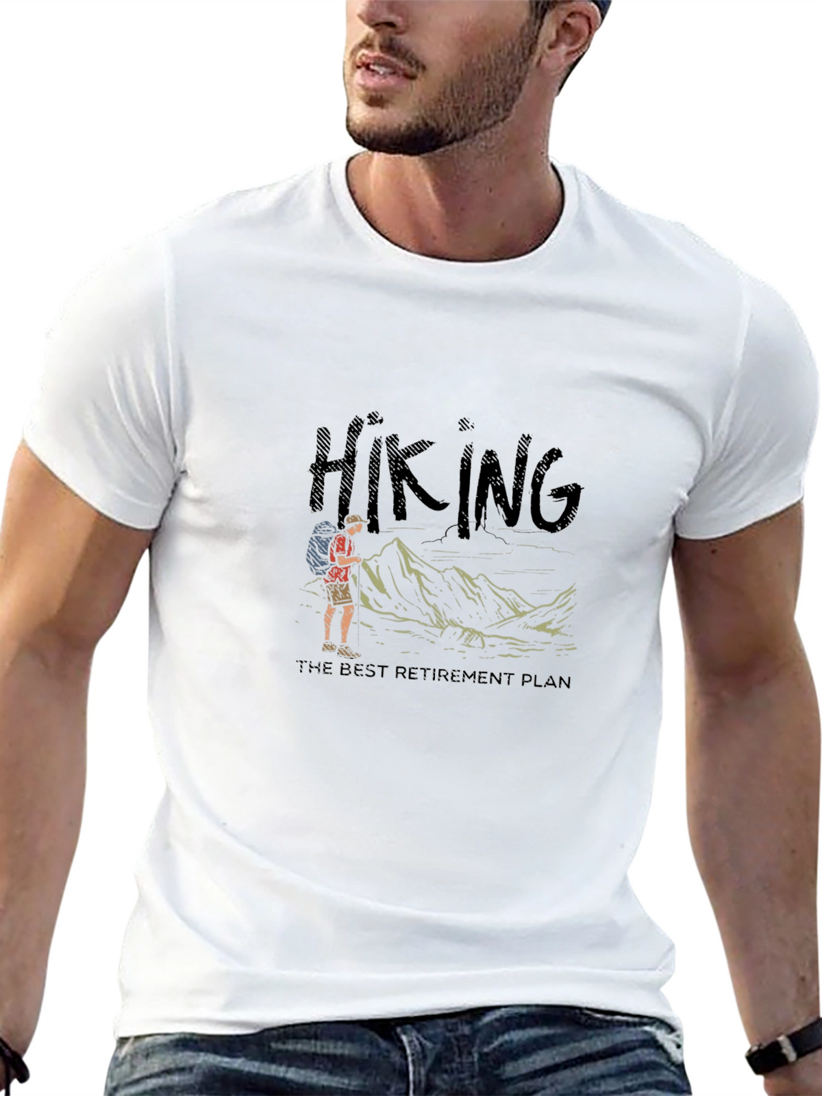 Hiking Retirement Plan Black T-Shirt