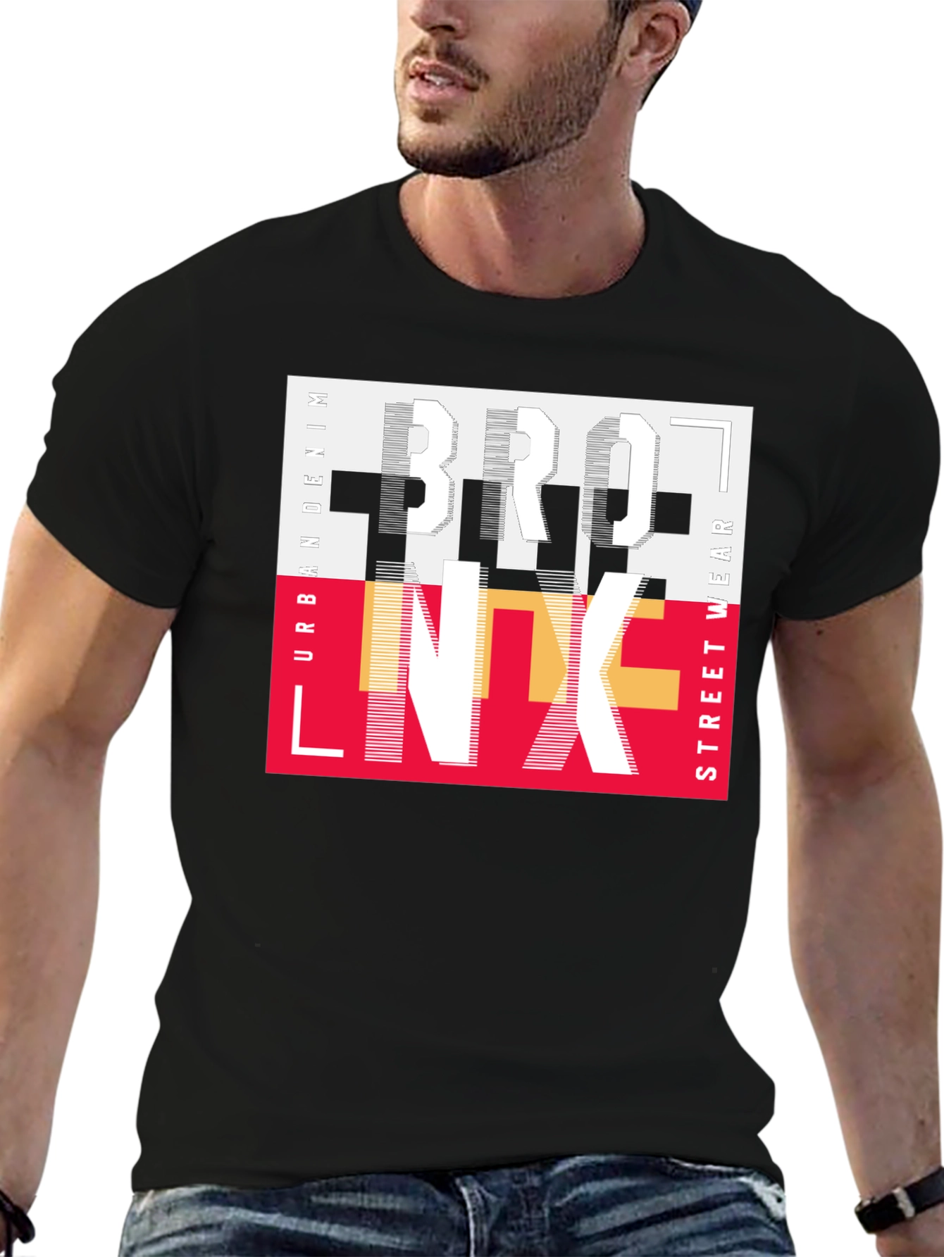 Bronx Graphic Print Crew Neck T-Shirt