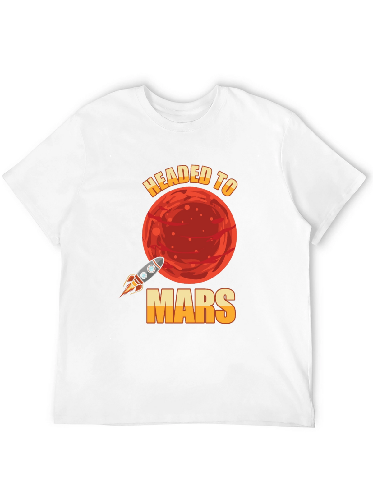 Headed to Mars T-Shirt - Space Rocket Graphic Tee