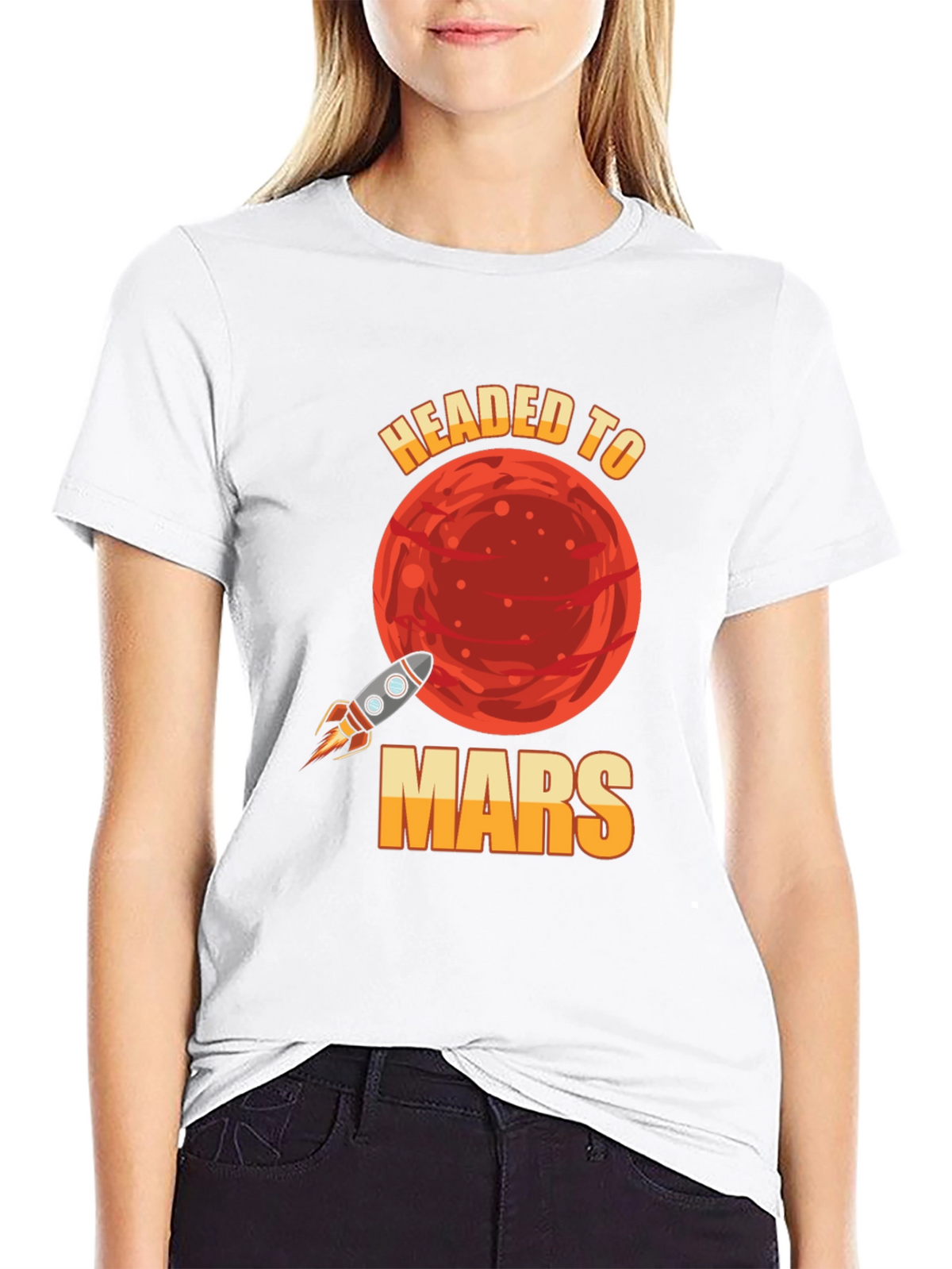 Headed to Mars T-Shirt - Space Rocket Graphic Tee