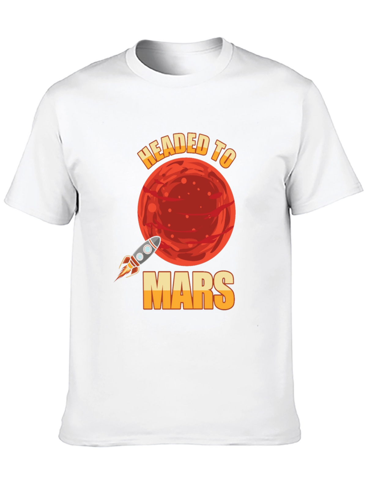 Headed to Mars T-Shirt - Space Rocket Graphic Tee