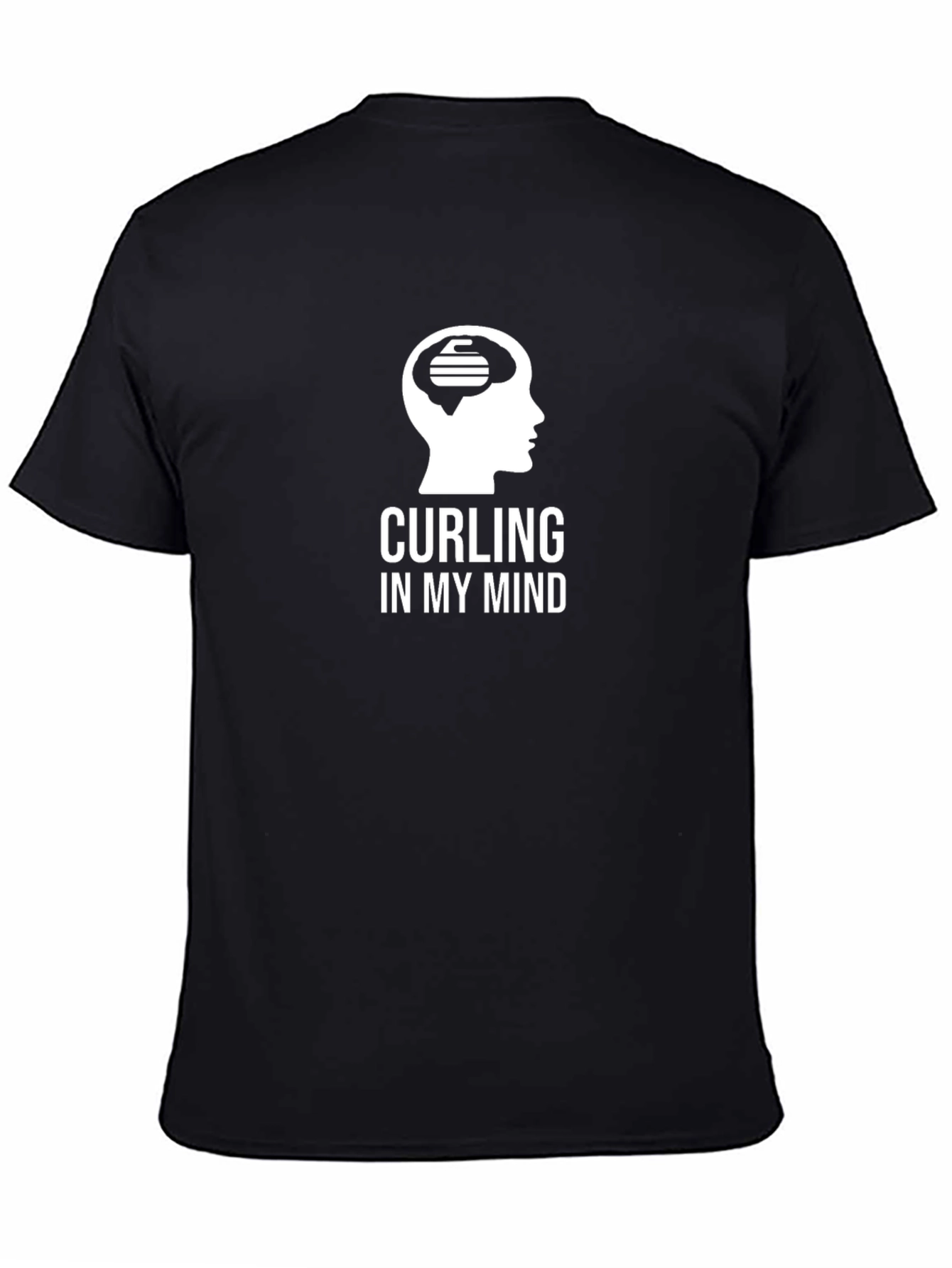 Curling On My Mind Black Graphic Tee