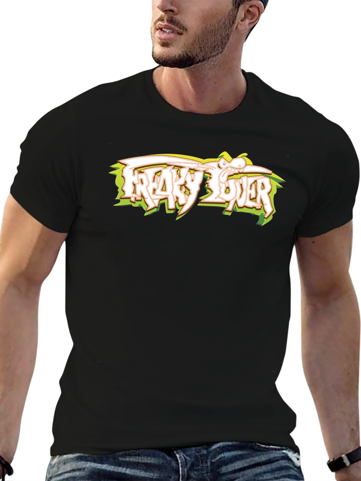 Freaky Lover Graphic Tee - Black Cotton T-Shirt