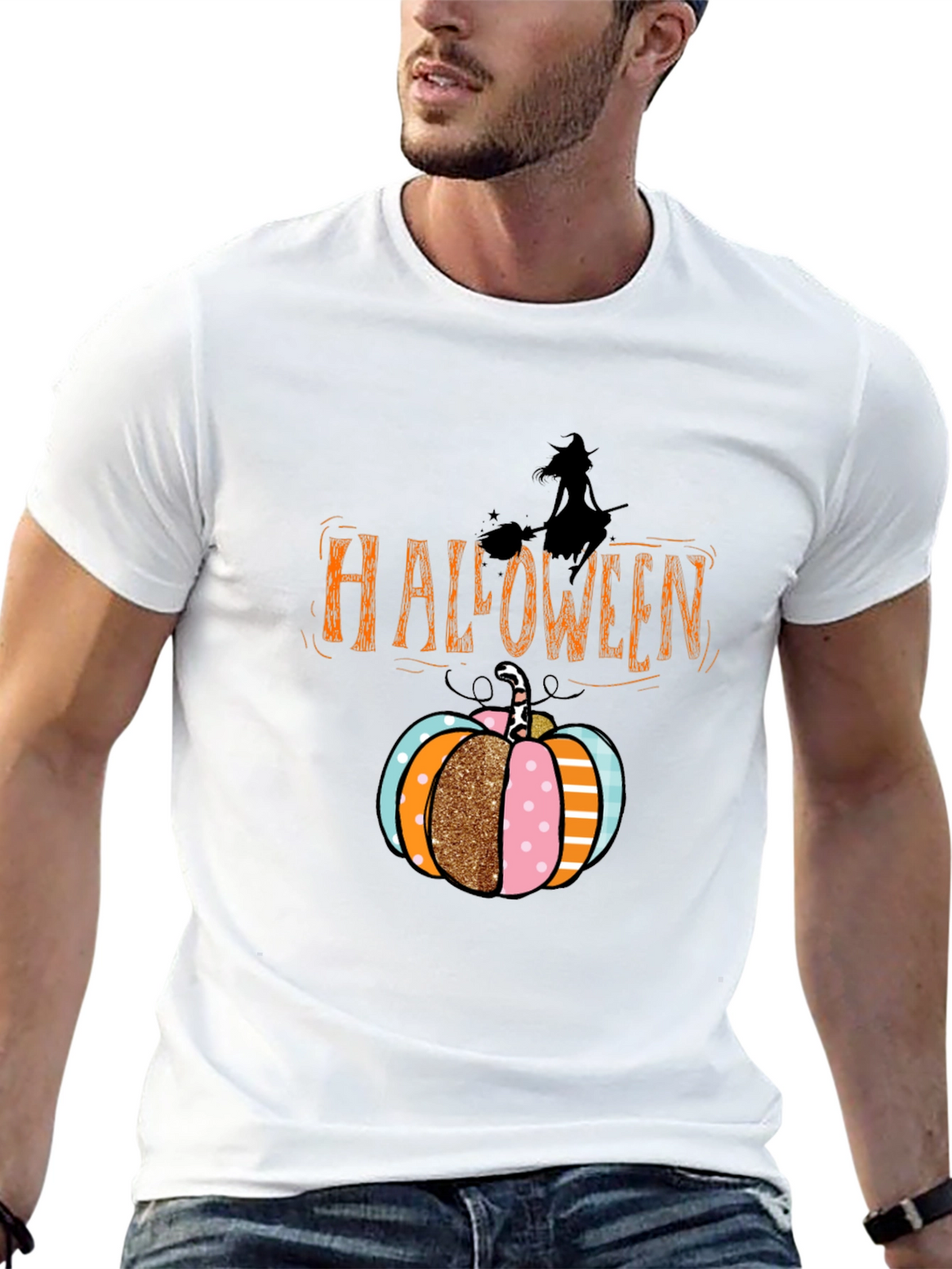 Halloween Pumpkin Witch T-Shirt