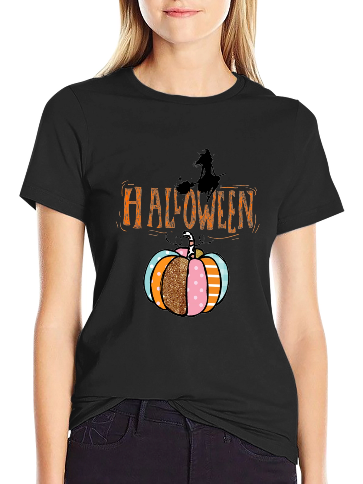 Halloween Pumpkin Witch T-Shirt