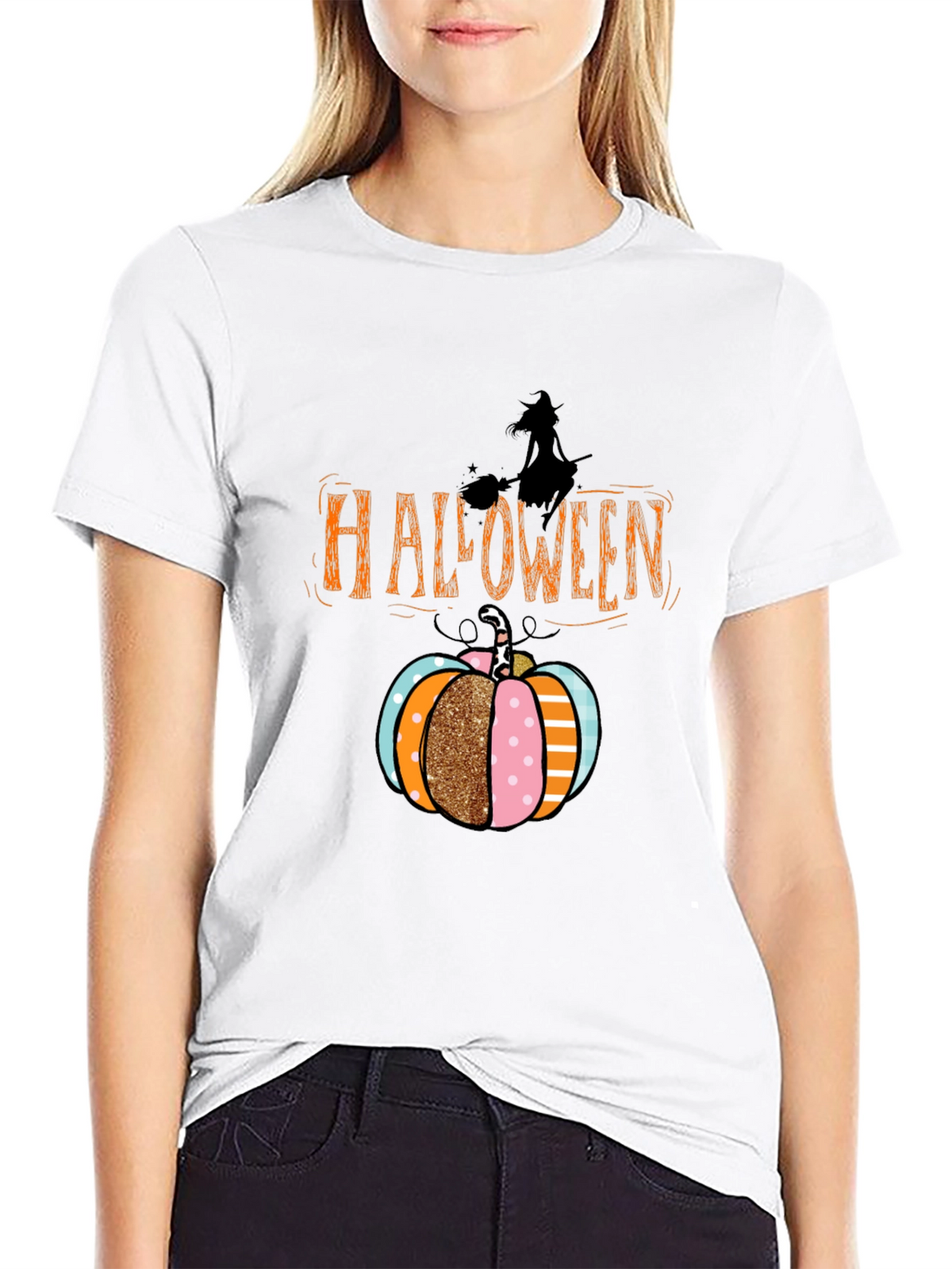 Halloween Pumpkin Witch T-Shirt