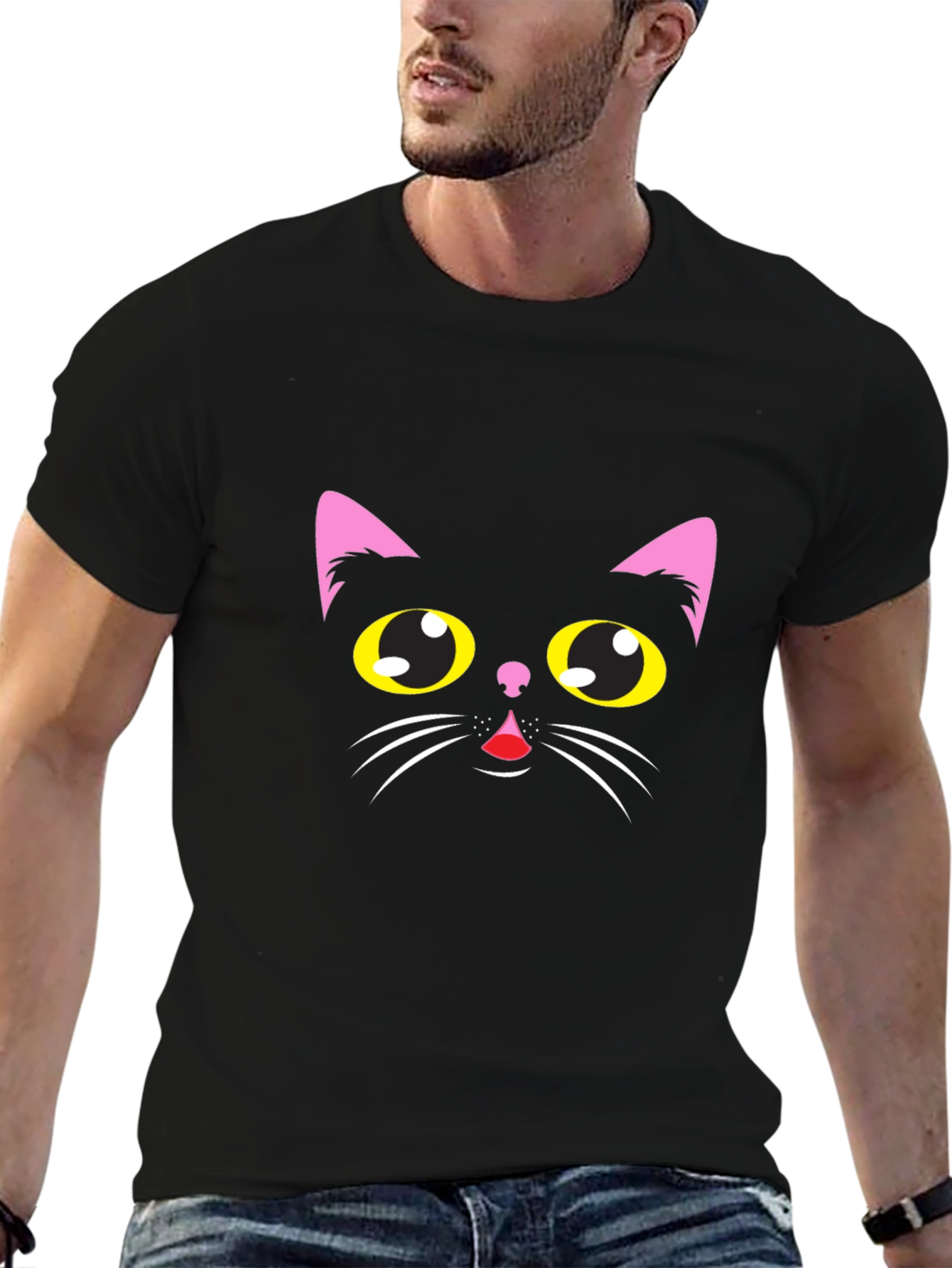 Funny Cat Face Graphic Tee