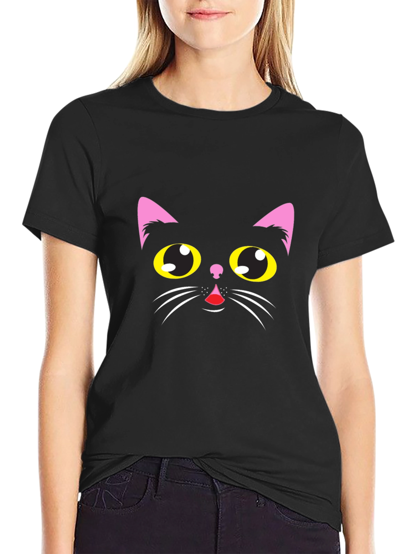 Funny Cat Face Graphic Tee