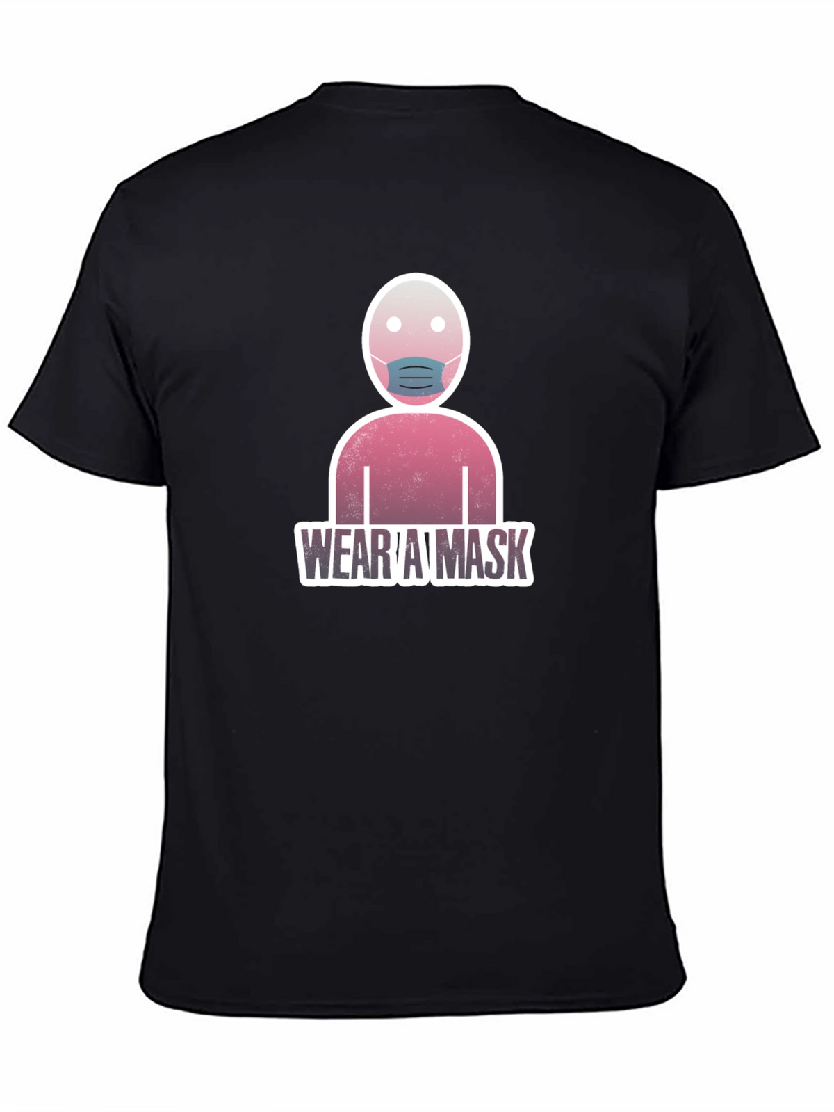 Wear A Mask Graphic T-Shirt - Black Casual Tee