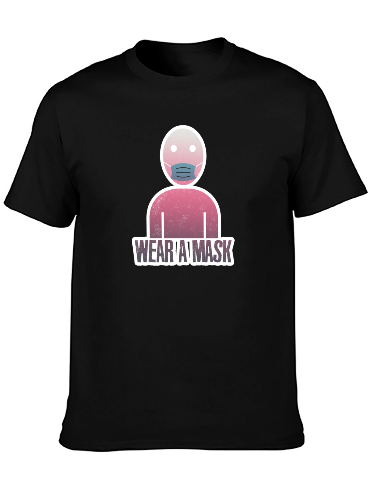 Wear A Mask Graphic T-Shirt - Black Casual Tee
