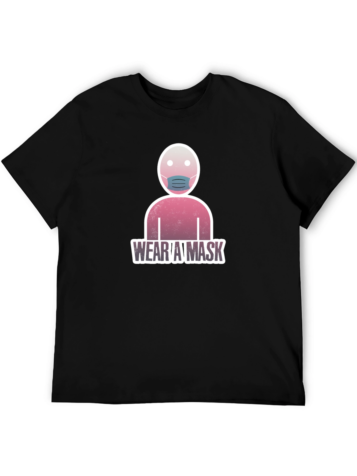 Wear A Mask Graphic T-Shirt - Black Casual Tee