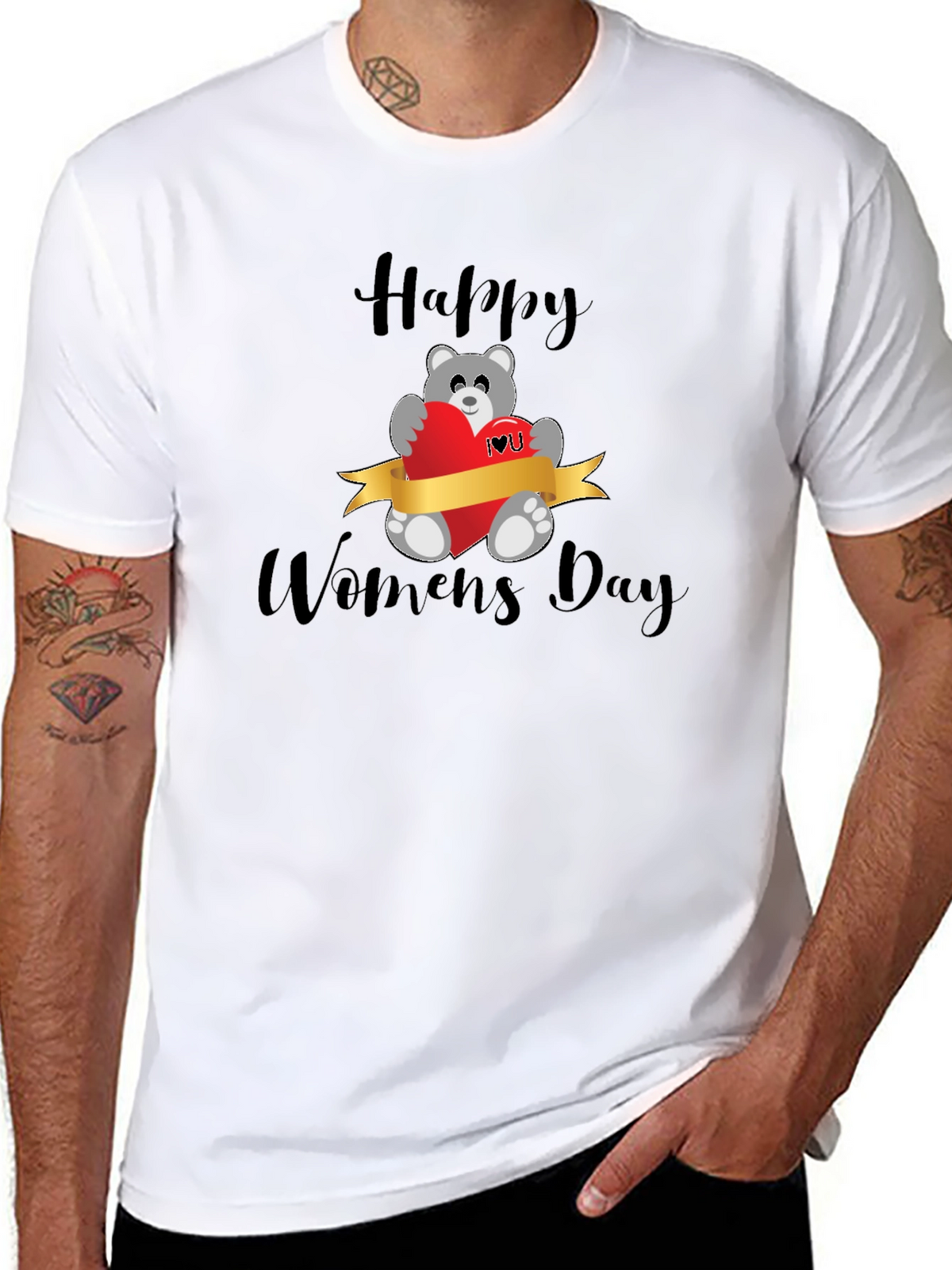 Happy Womens Day Teddy Bear T-Shirt