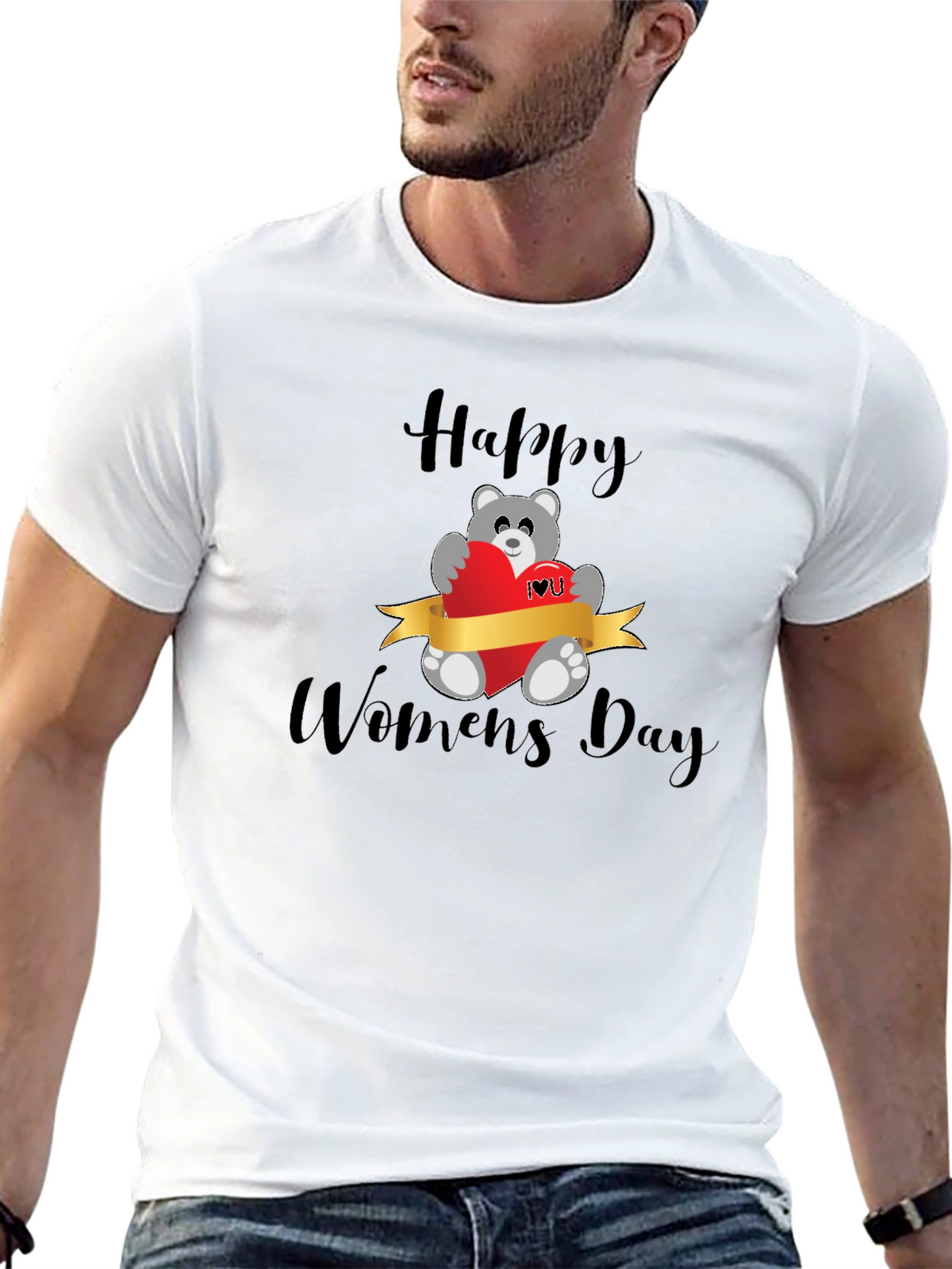 Happy Womens Day Teddy Bear T-Shirt