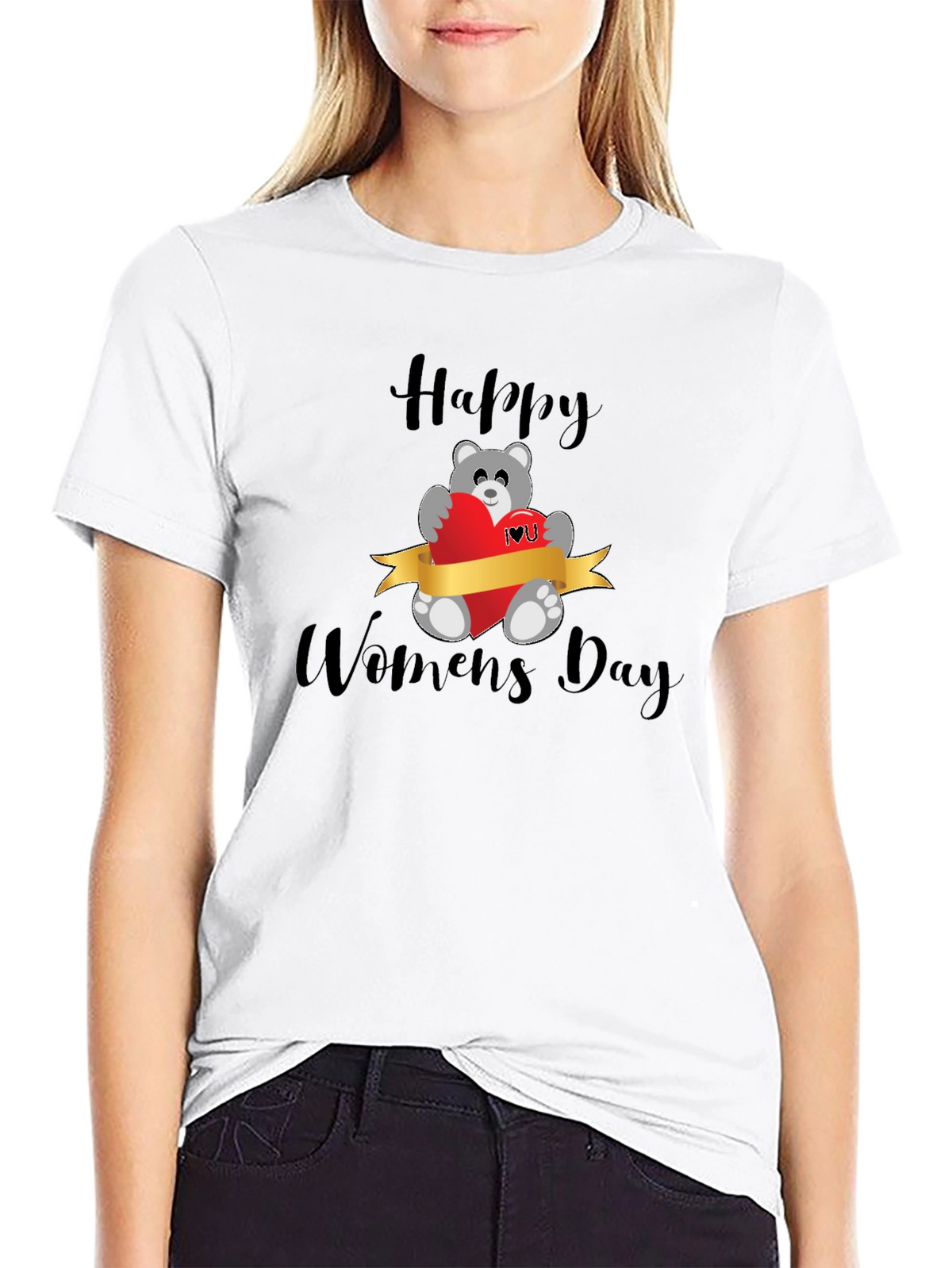 Happy Womens Day Teddy Bear T-Shirt