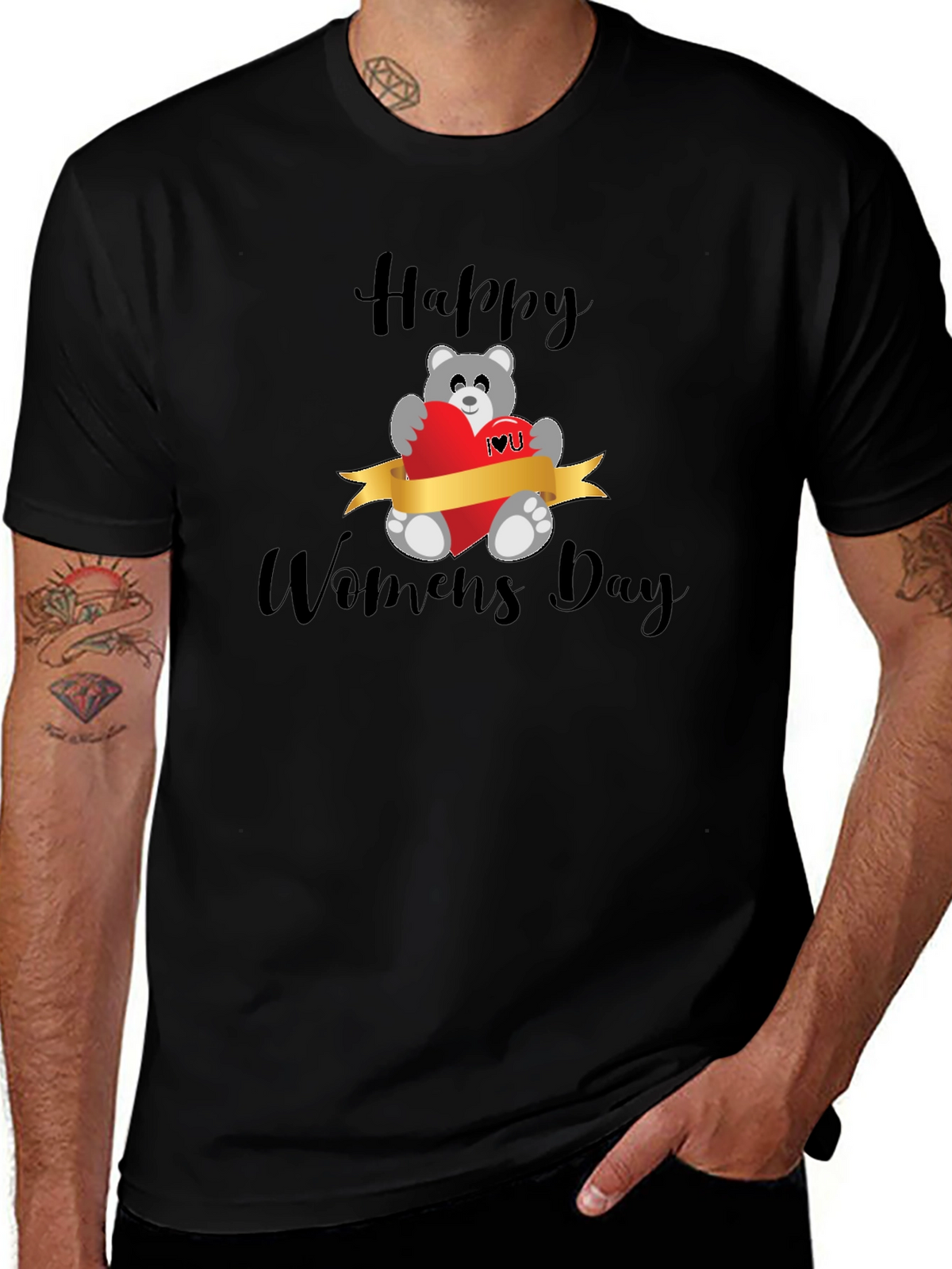 Happy Womens Day Teddy Bear T-Shirt