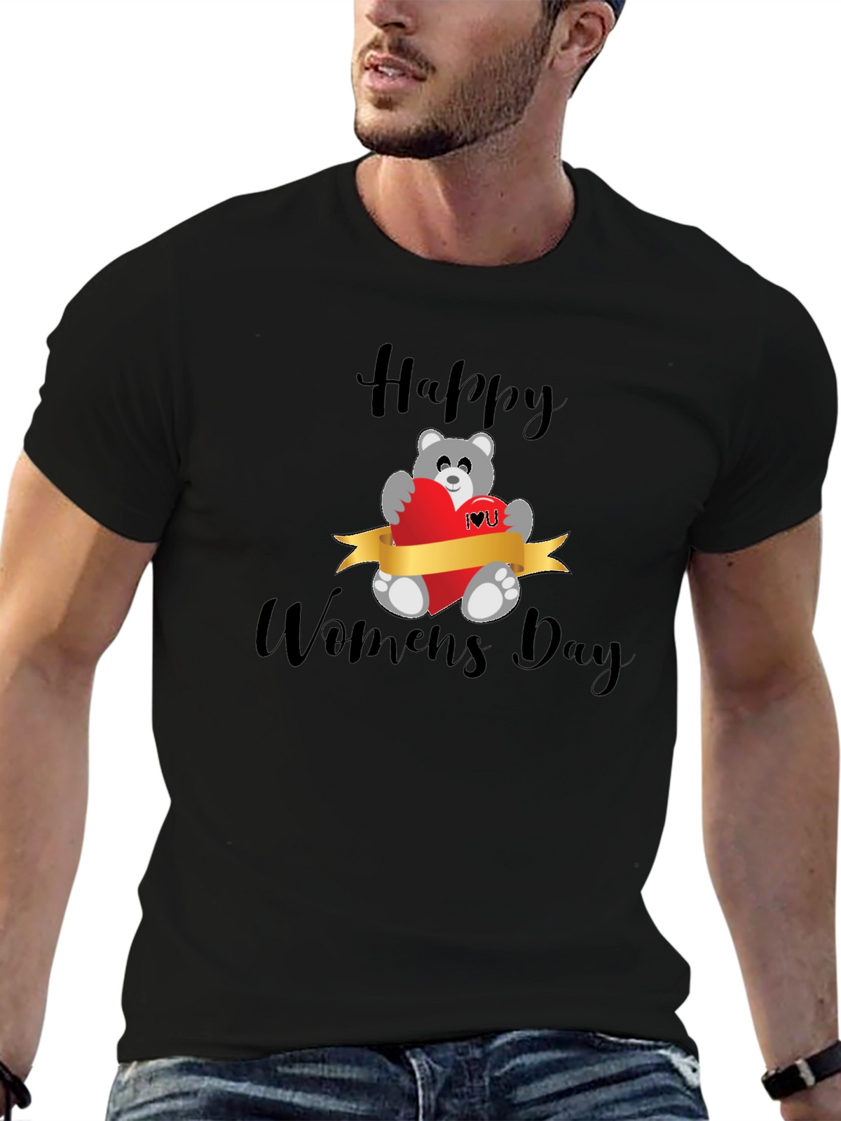 Happy Womens Day Teddy Bear T-Shirt