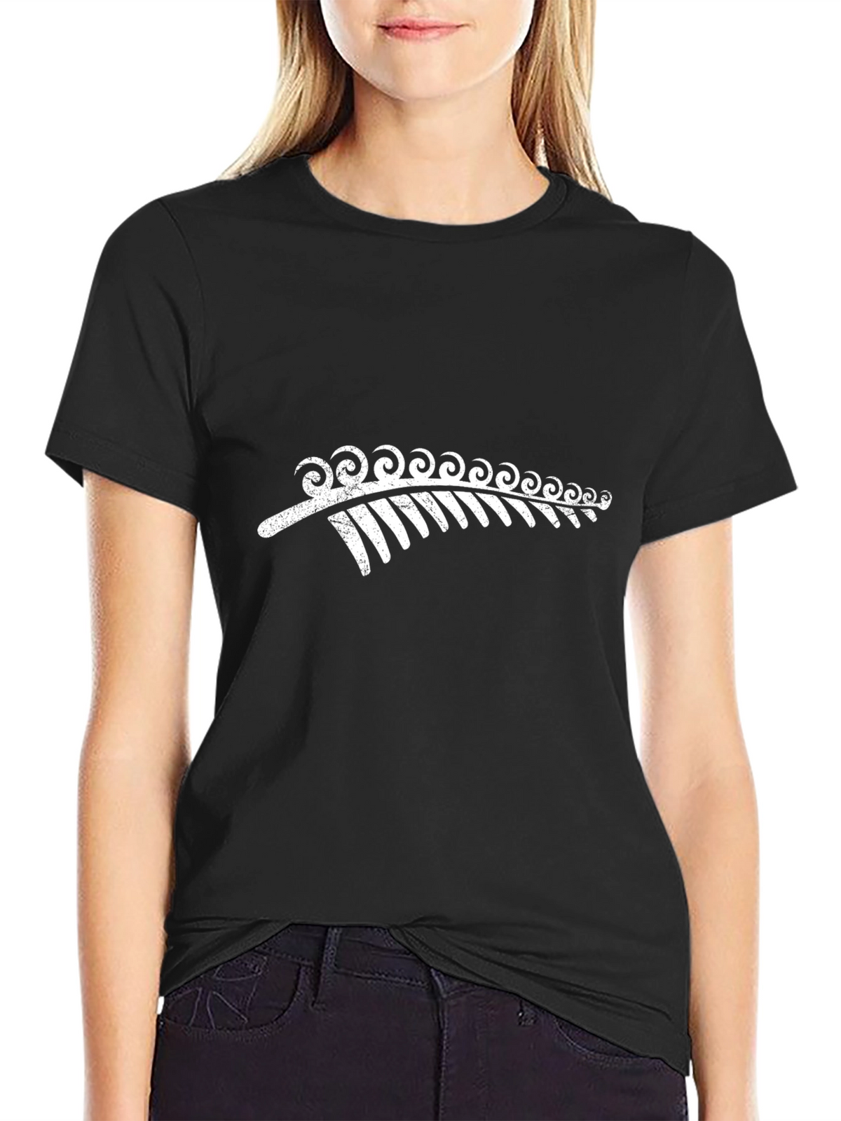 Mens Graphic Tee - Silver Fern Design