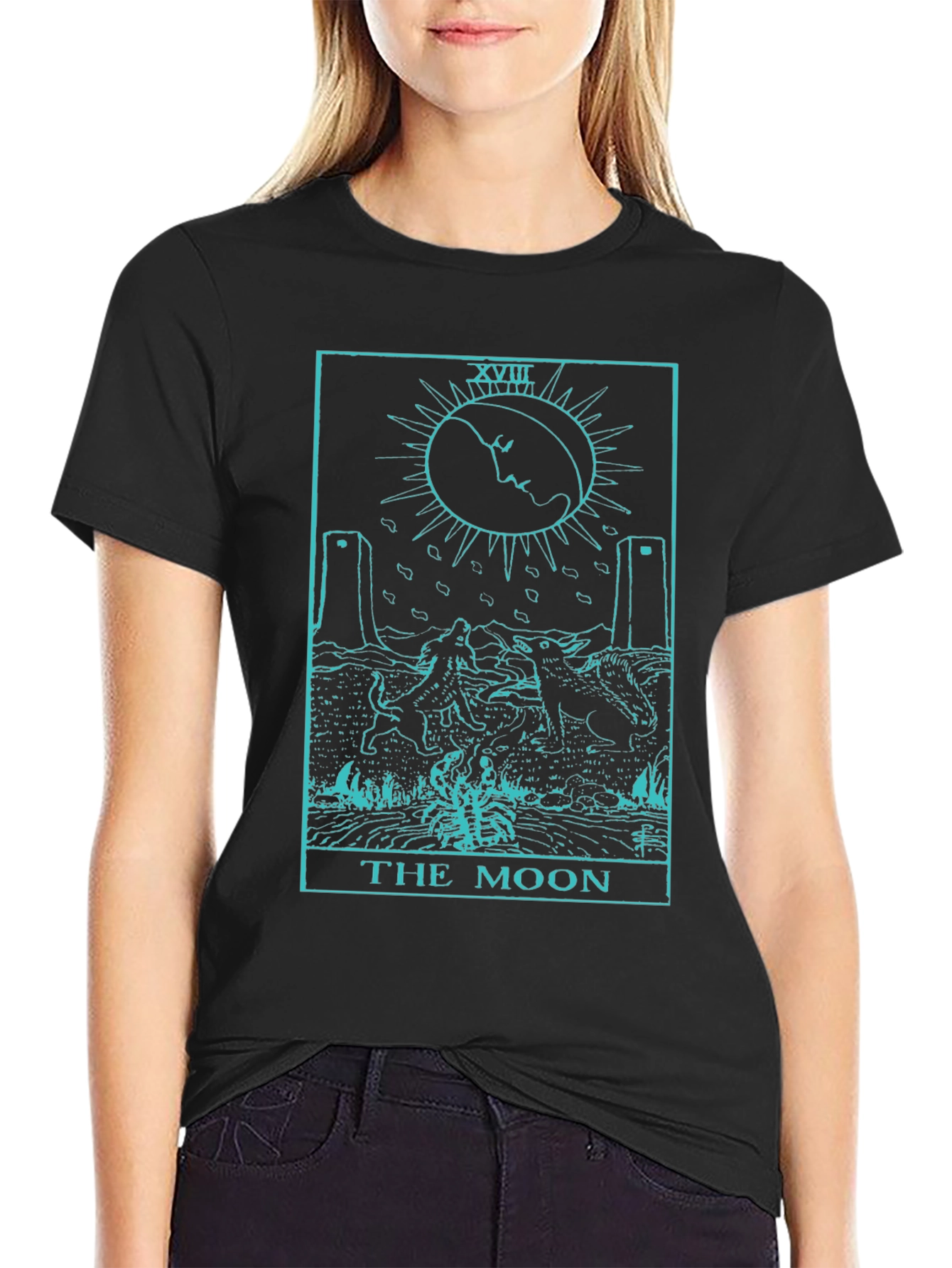 The Moon Tarot Card Graphic Tee