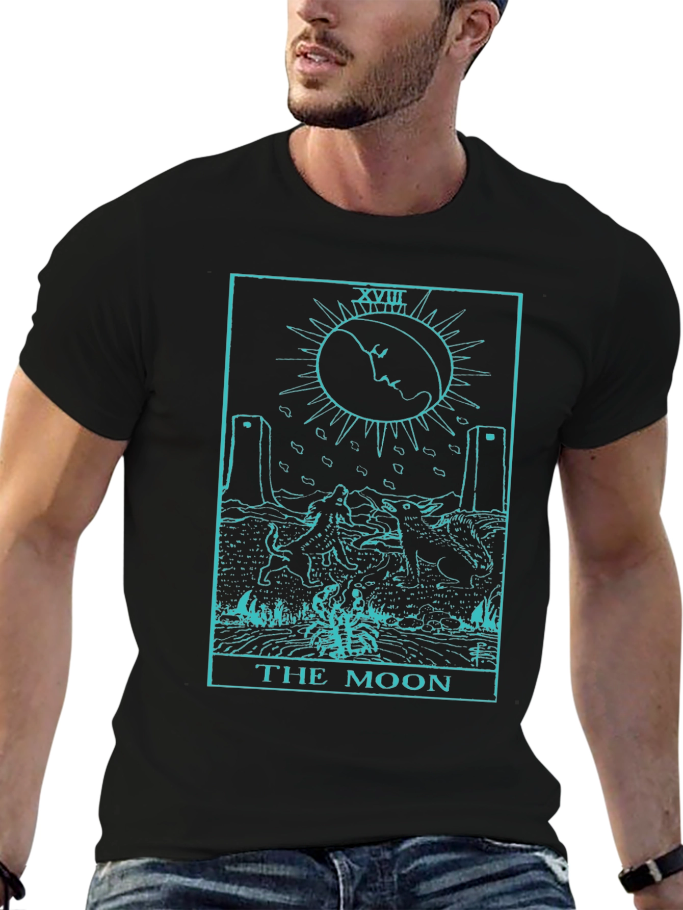 The Moon Tarot Card Graphic Tee