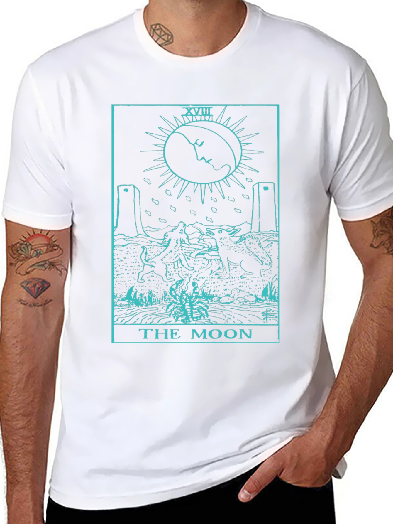 The Moon Tarot Card Graphic Tee