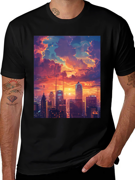 Sunset Cityscape Graphic Tee