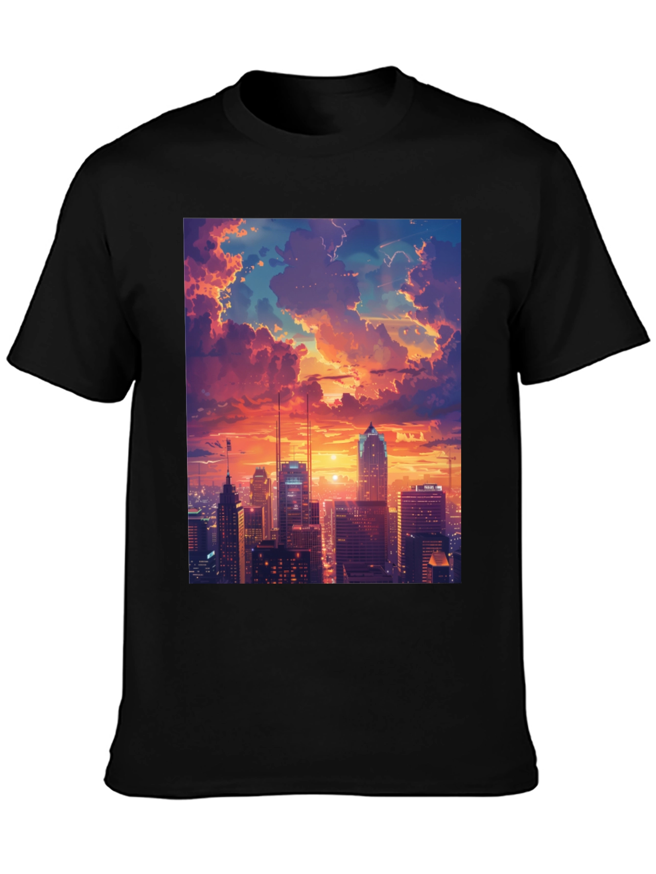 Sunset Cityscape Graphic Tee
