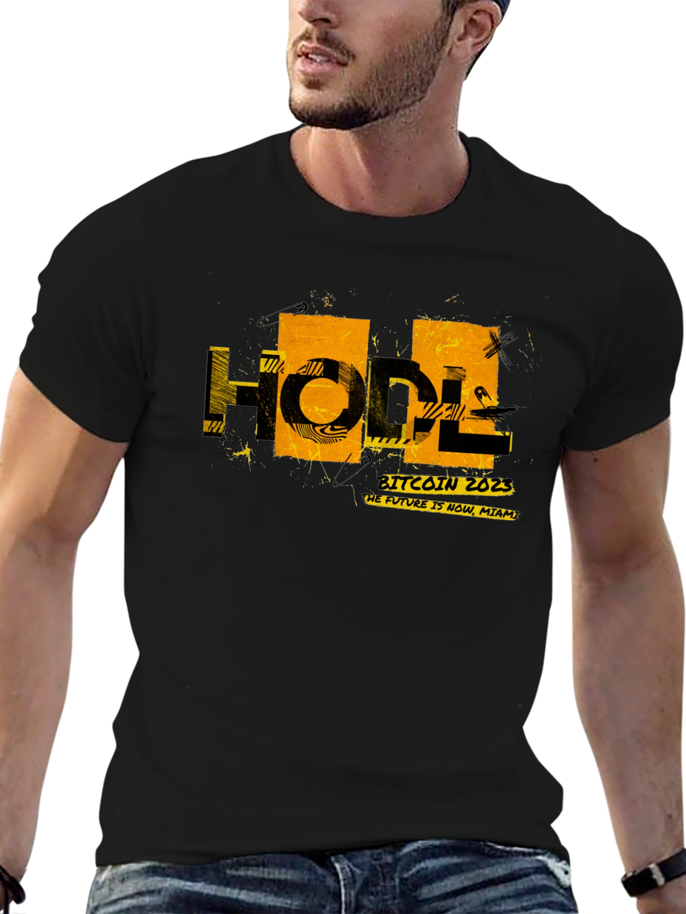Bitcoin 2023 HODL Graphic Black T-Shirt