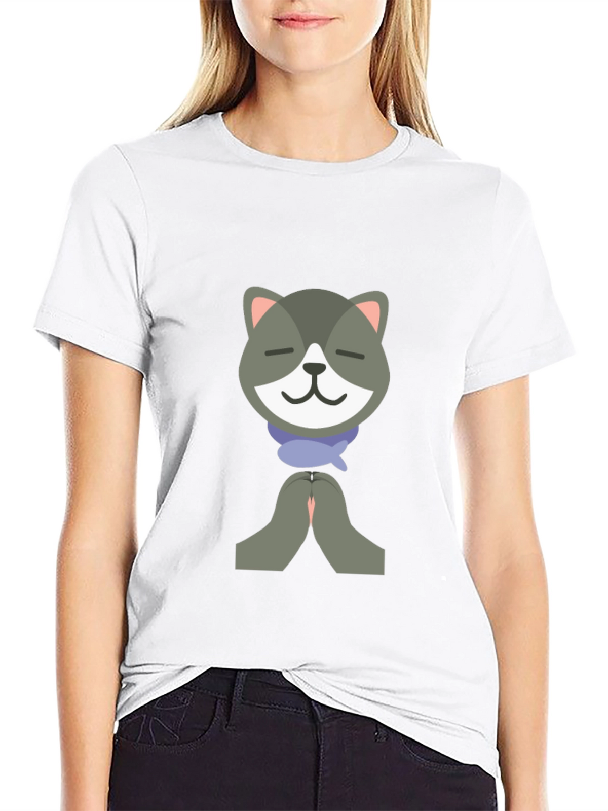 Namaste Cat Graphic T-Shirt