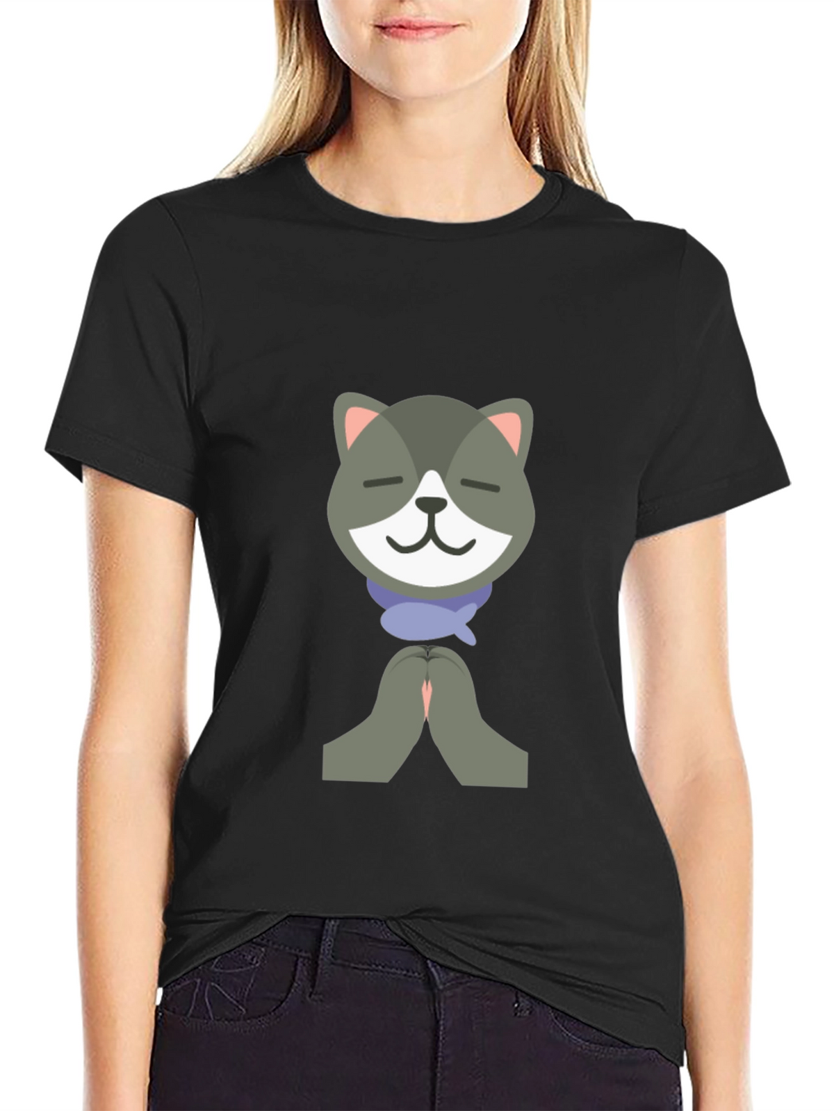 Namaste Cat Graphic T-Shirt