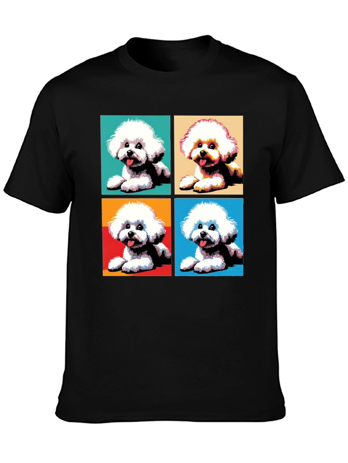 Pop Art Bichon Frise Dog T-Shirt