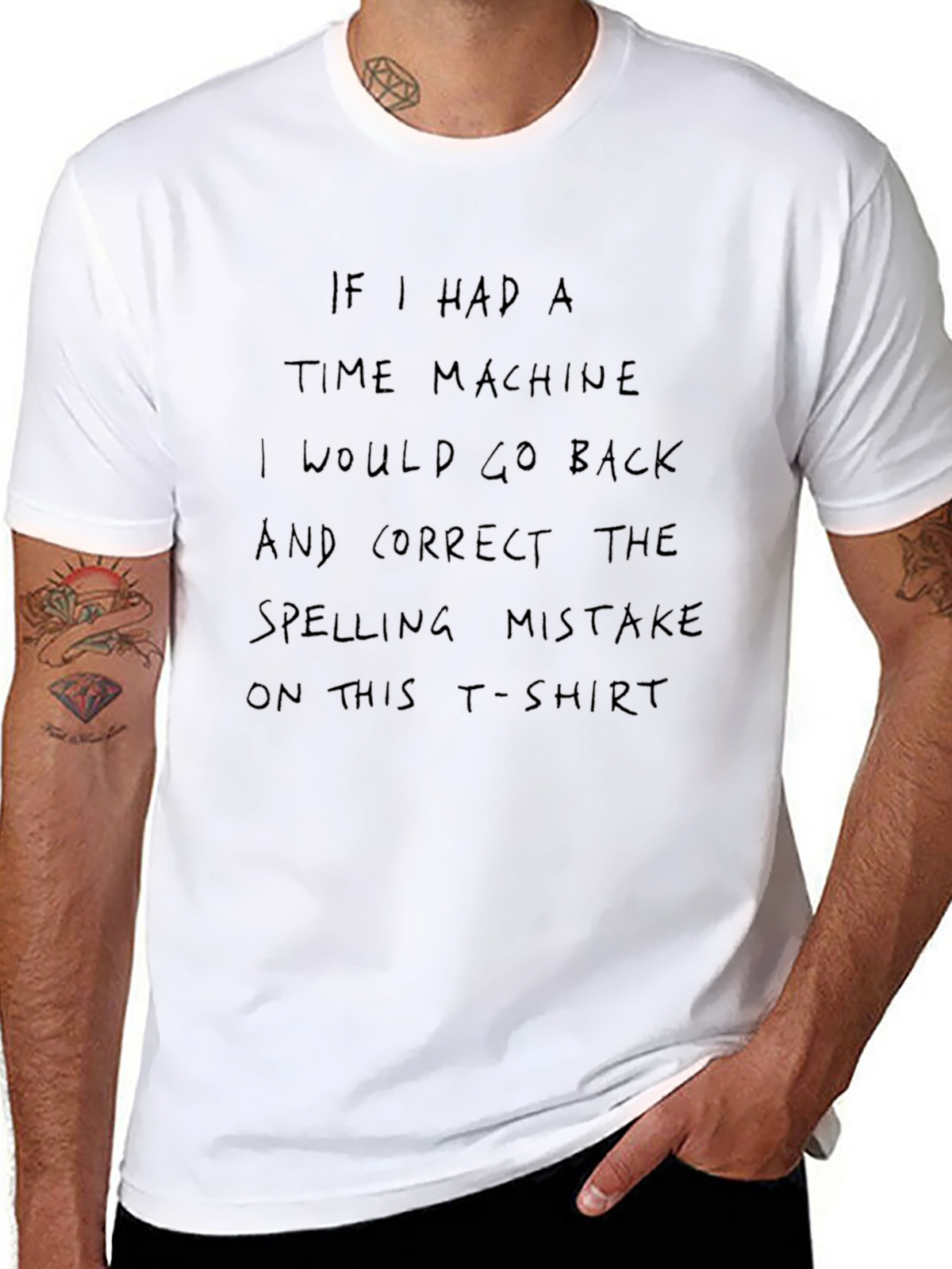 Humorous Time Travel T-Shirt - Spelling Mistake