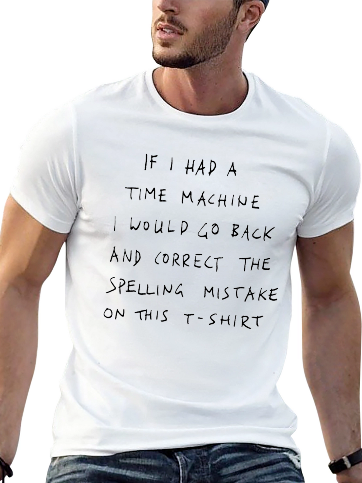 Humorous Time Travel T-Shirt - Spelling Mistake